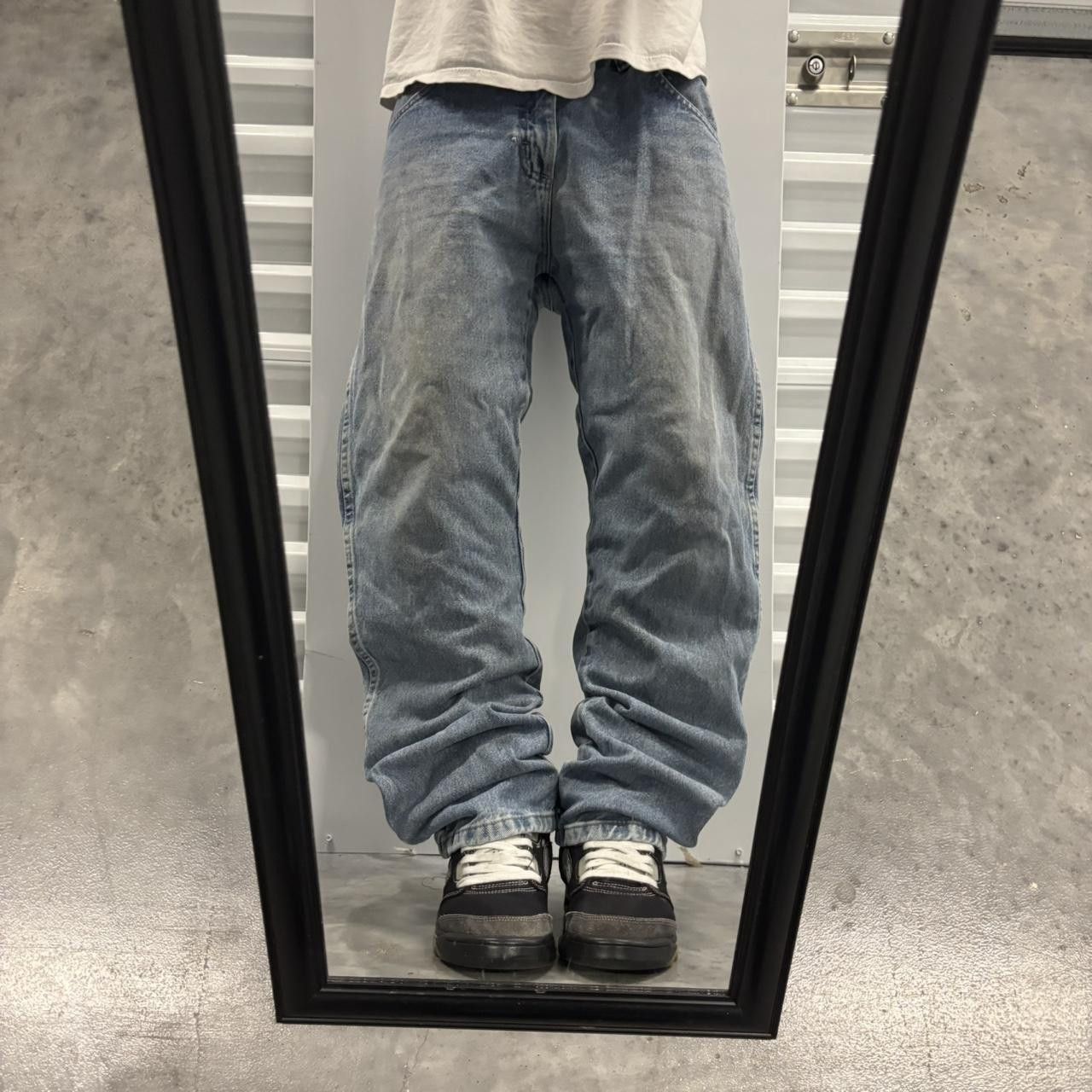Japanese Brand × Vintage Crazy Vintage Y2K/2000s Grunge Medium Wash Essential Denim Jeans! Size US 32 / EU 48 - 1 Thumbnail