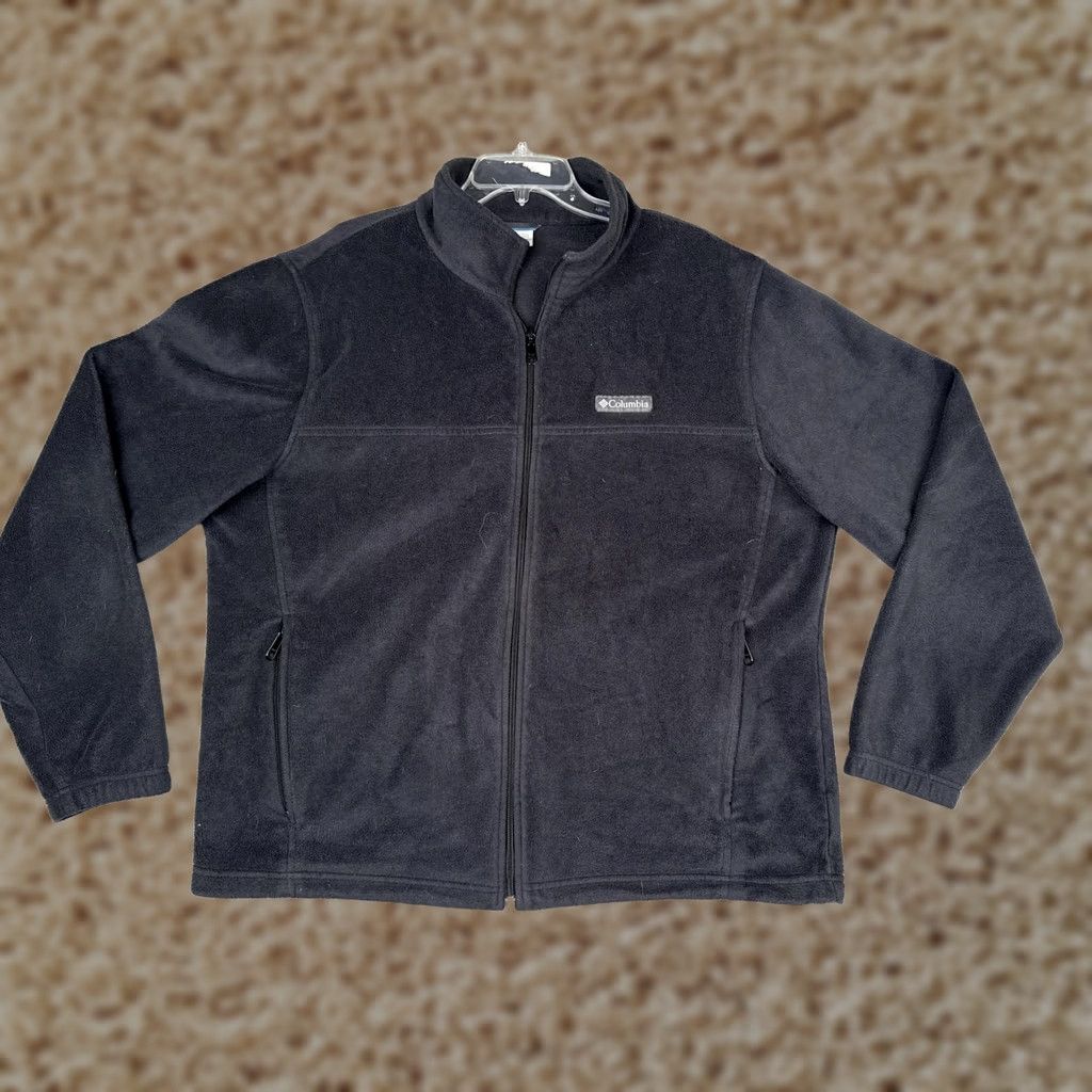 Vintage Columbia Jacket Womens XL Black Fleece Full Zip Collared Pockets Outdoor Warm Indoor Outdoor Size XL / US 12-14 / IT 48-50 - 1 Thumbnail