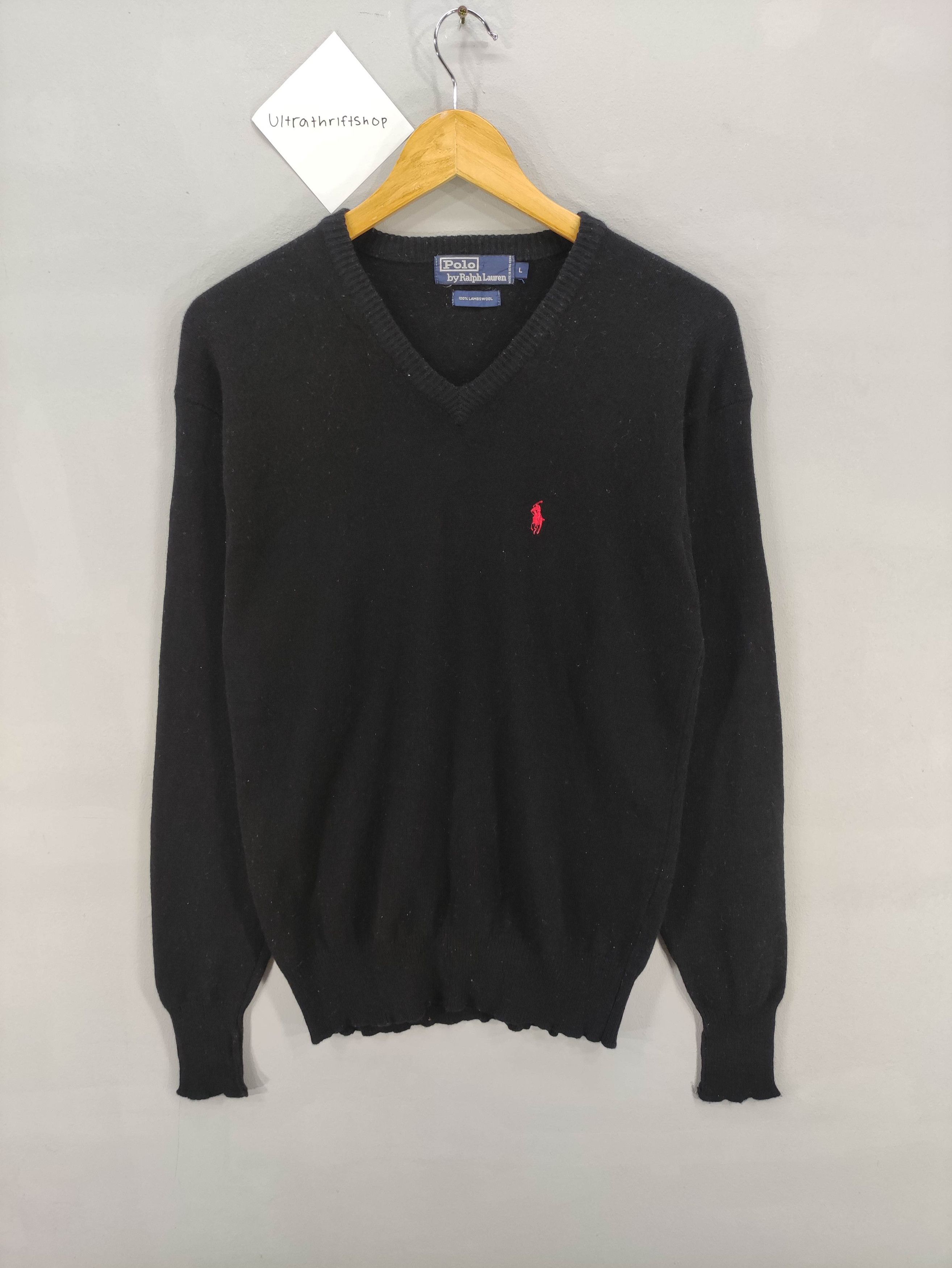 Vintage Vintage Polo Ralph Lauren Small Logo Wool Sweater Jumper Size US S / EU 44-46 / 1 - 1 Thumbnail