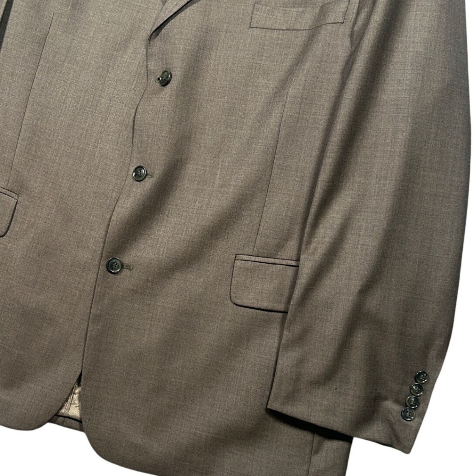 John Weitz John Weitz Blazer Mens Brown 100% Wool 3-Button Sport Coat Size 48L - 6 Thumbnail