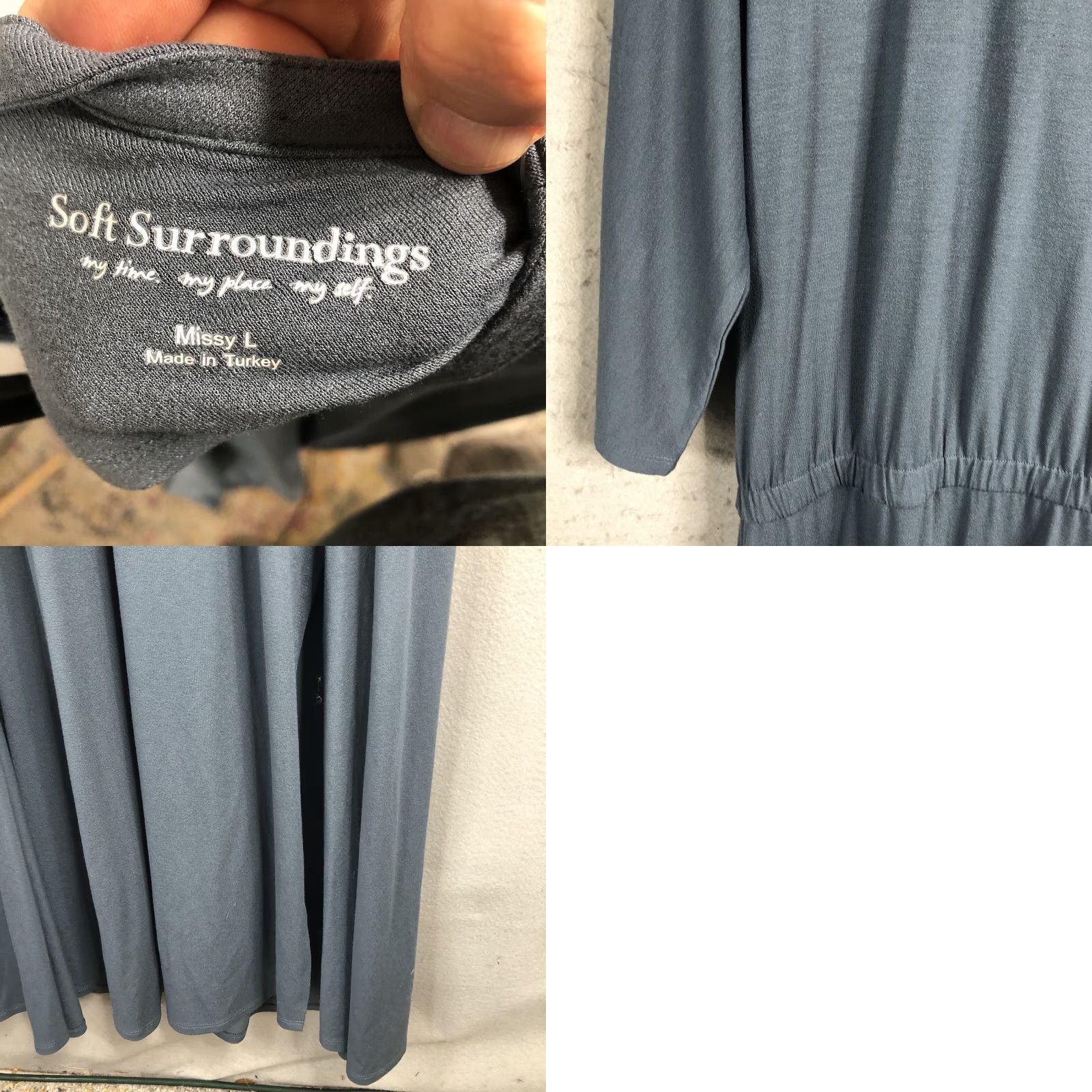 Soft Surroundings Soft Surroundings Maxi Dress Womens XL Blue Sloane Open Back Knit Artsy NEW Dress Size XL / US 12-14 / IT 48-50 - 10 Thumbnail