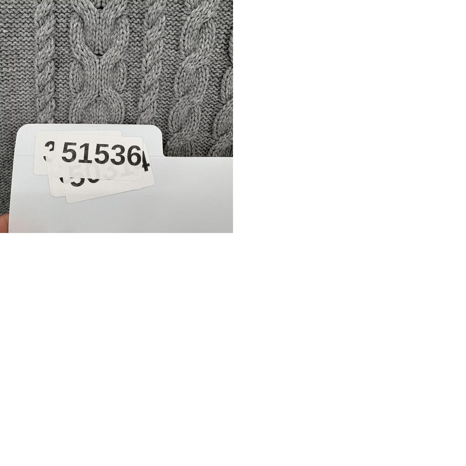 Vintage L.L.Bean Cardigan Sweater Womens Large Gray 100% Cotton Cable-Knit Full Zip Mock Neck Winter Size L / US 10 / IT 46 - 9 Thumbnail