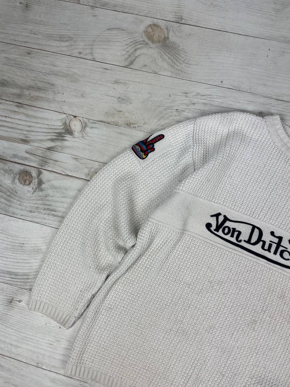 Von Dutch Vintage Von Dutch Big Logo Knit Sweater 90s Size US L / EU 52-54 / 3 - 5 Thumbnail