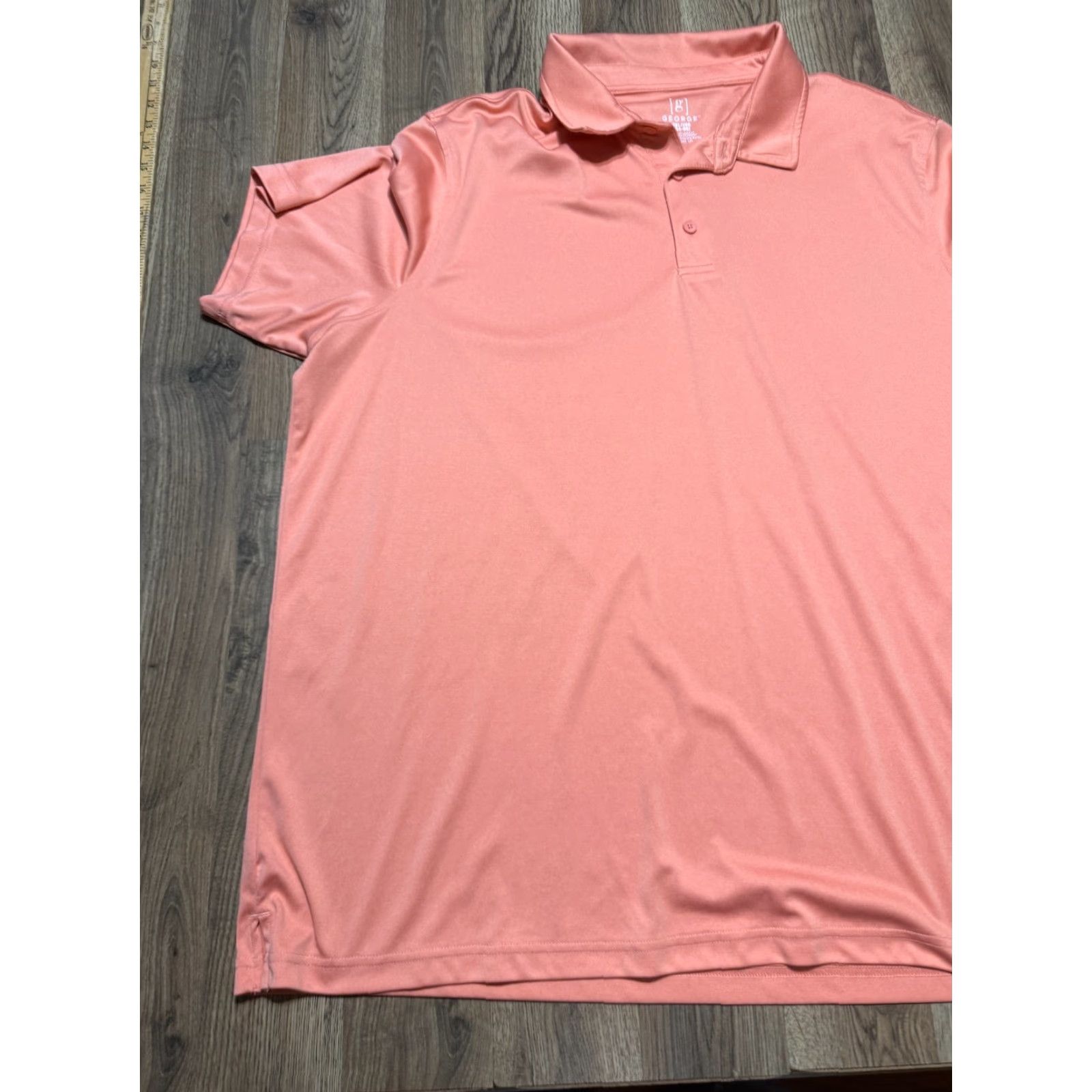 George George Polo Shirt Mens 3XL Orange Short Sleeve Collared Polyester Button Vintage: No Size US XXL / EU 58 / 5 - 3 Thumbnail