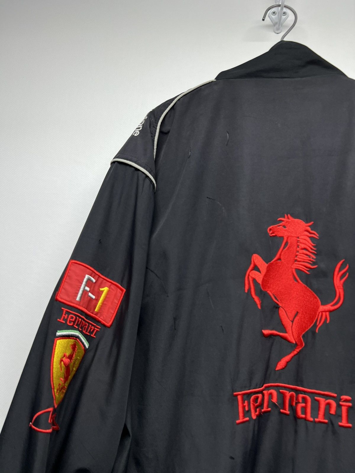 Vintage Y2k Ferrari F1 Faded Nylon Racing Jacket 00’s