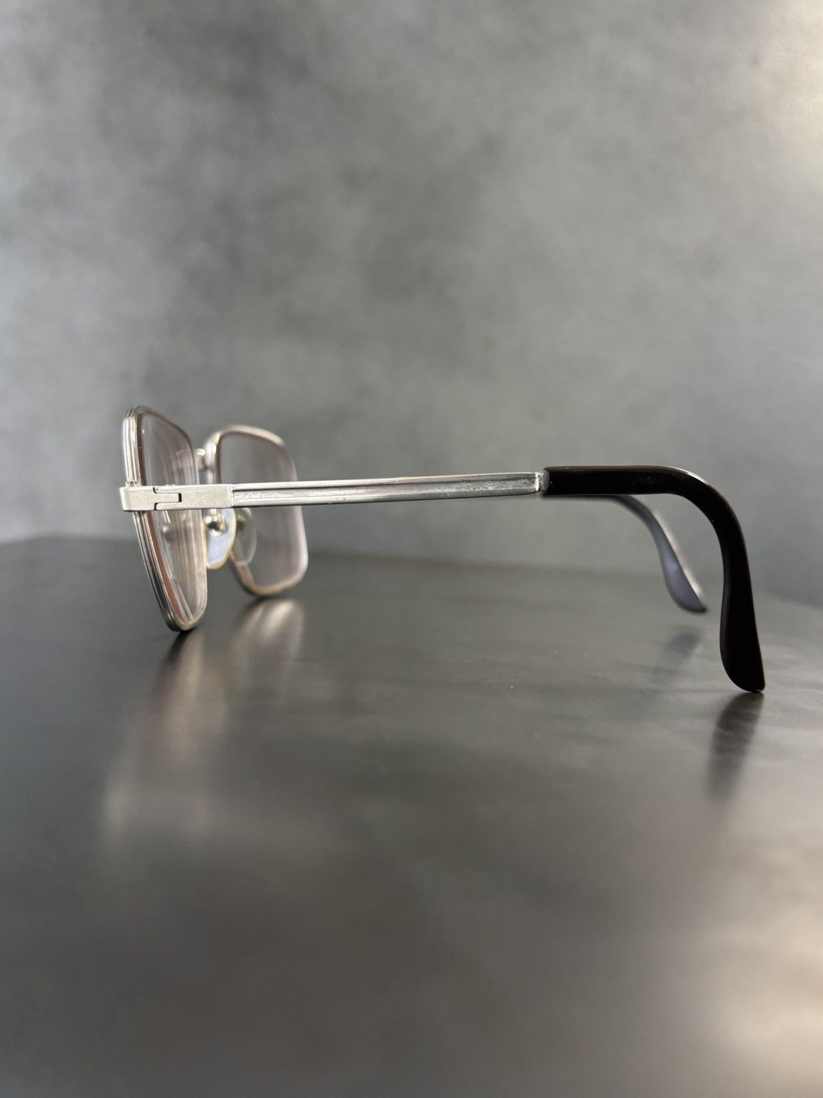 Vintage 1980s Eyeglasses Made in France 70s Vintage Frames Metal 80s Size ONE SIZE - 6 Thumbnail