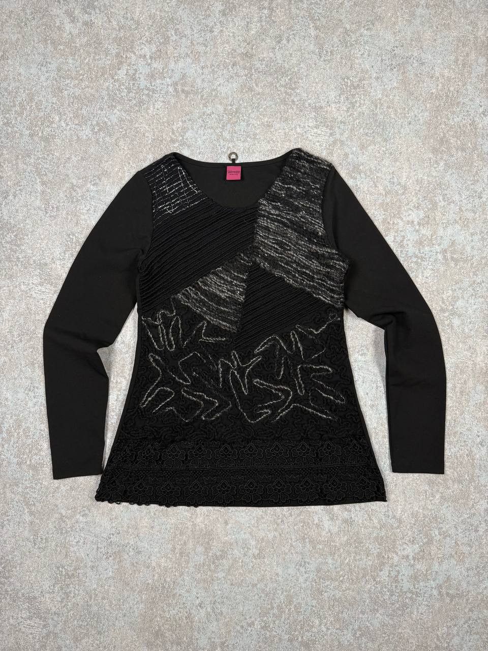 Other Save The Queen Black Embroidered Blouse Size L / US 10 / IT 46 - 1 Thumbnail