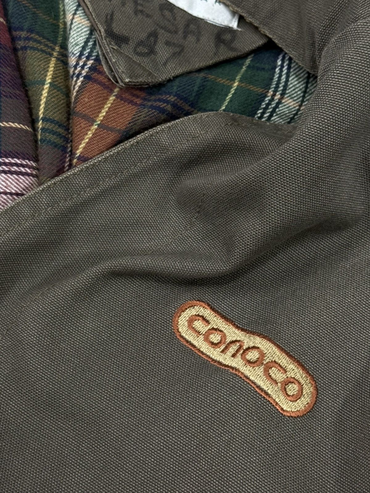 Vintage Vintage Heavy Conoco Barn Coffee Flannel Jacket Coat XL 90s Size US XL / EU 56 / 4 - 7 Thumbnail