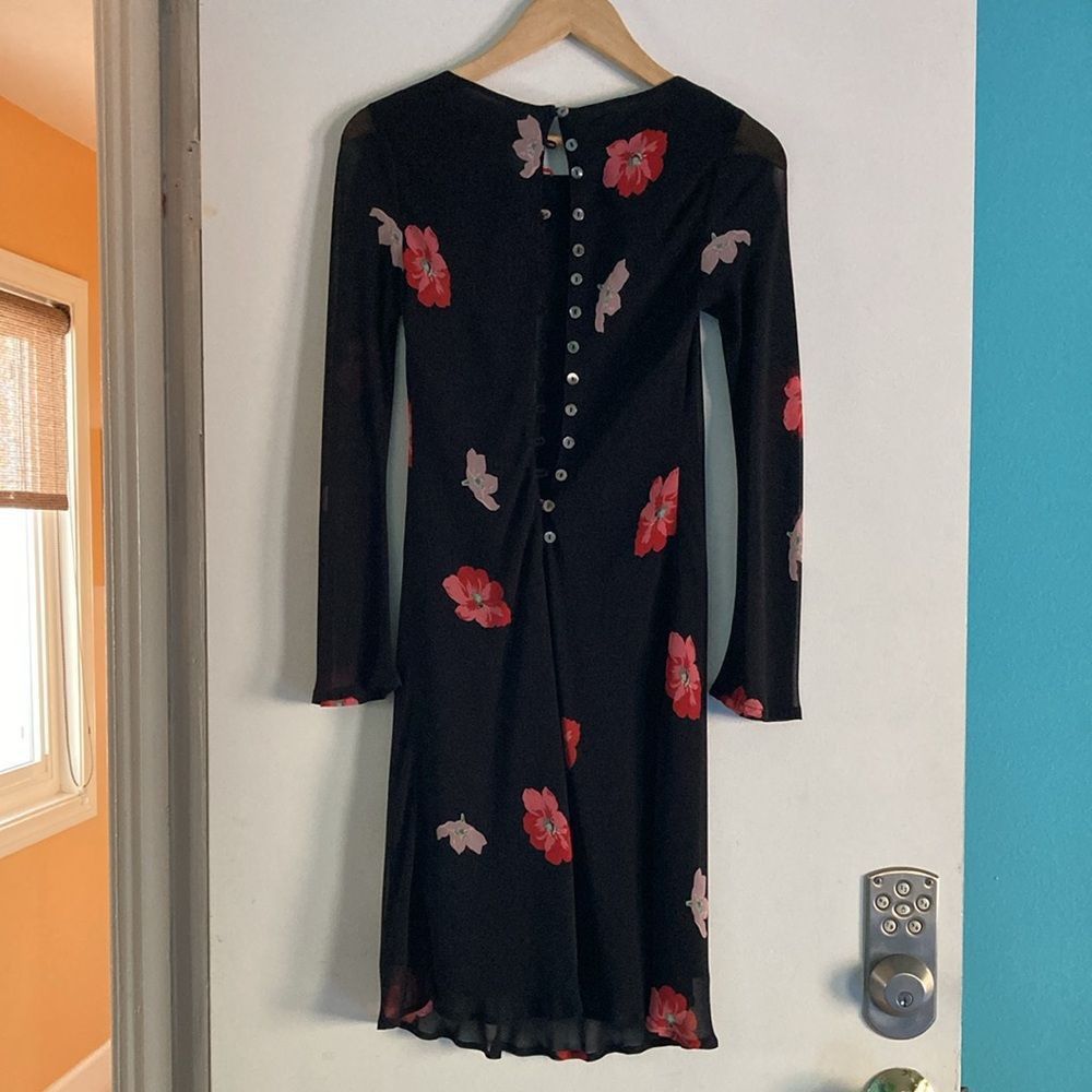 Other Corinne Sarrut Black Floral Dress Size 36 Fits XS Size XXS / US 00 / IT 34 - 11 Thumbnail