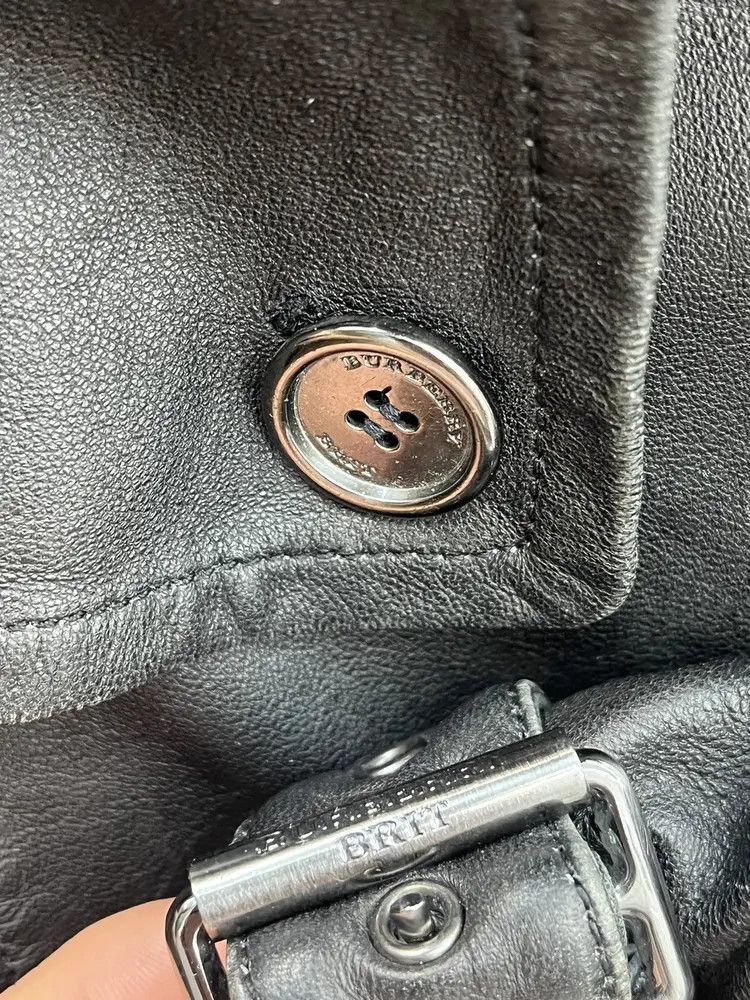 Burberry Burberry Brit Black Leather Coat 3500$rrp Size M / US 6-8 / IT 42-44 - 5 Thumbnail