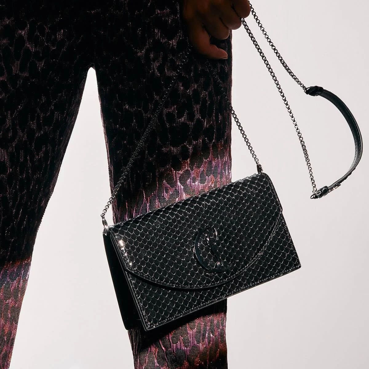 Christian Louboutin o1s1wg111124 Size: OS / Patent Clutch Bag in Black Size ONE SIZE - 5 Thumbnail