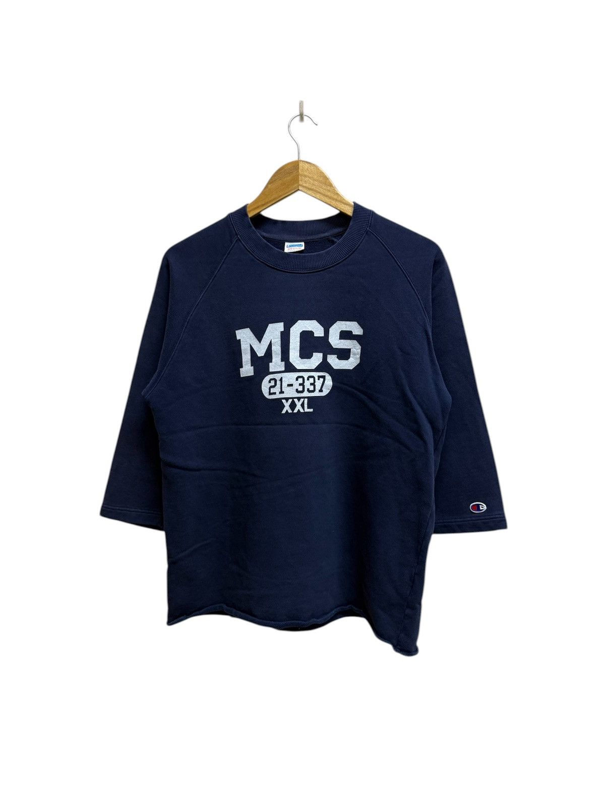 Champion Champion Navy Blue Graphic Text Sweatshirt Size US M / EU 48-50 / 2 - 1 Thumbnail