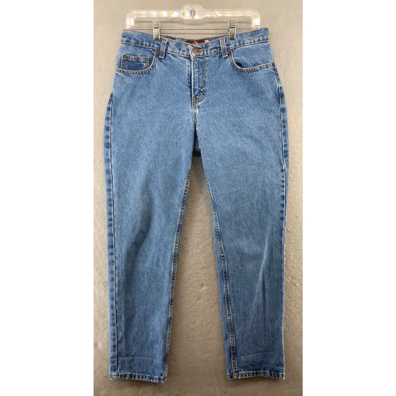 Jordache Jordache Womens Jeans 15/16 Vintage 90s High Rise Tapered Blue Denim 5-Pocket 30x29/Regular Womens Jeans Size 36" / US 14 / IT 50 - 2 Thumbnail