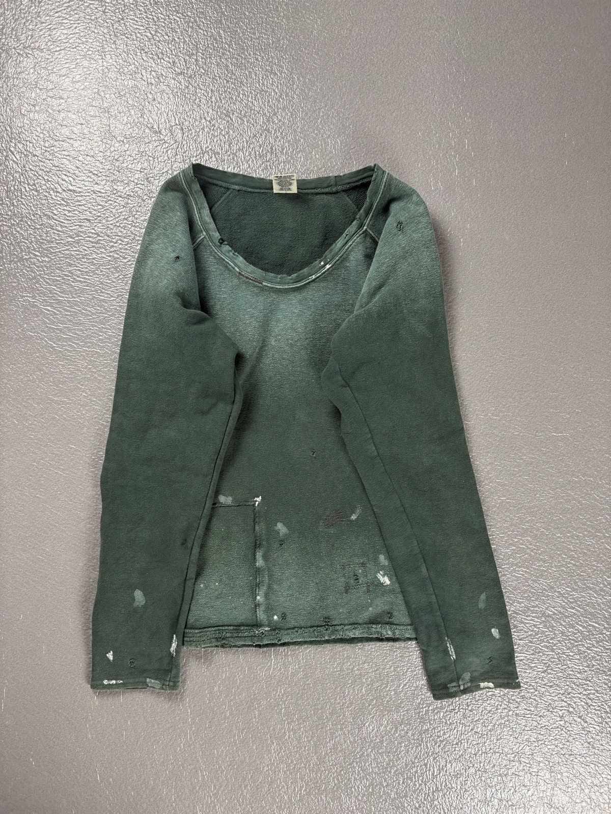 Kapital Kapital Archive Distressed Boro Sweatshirt Green Size US M / EU 48-50 / 2 - 9 Thumbnail