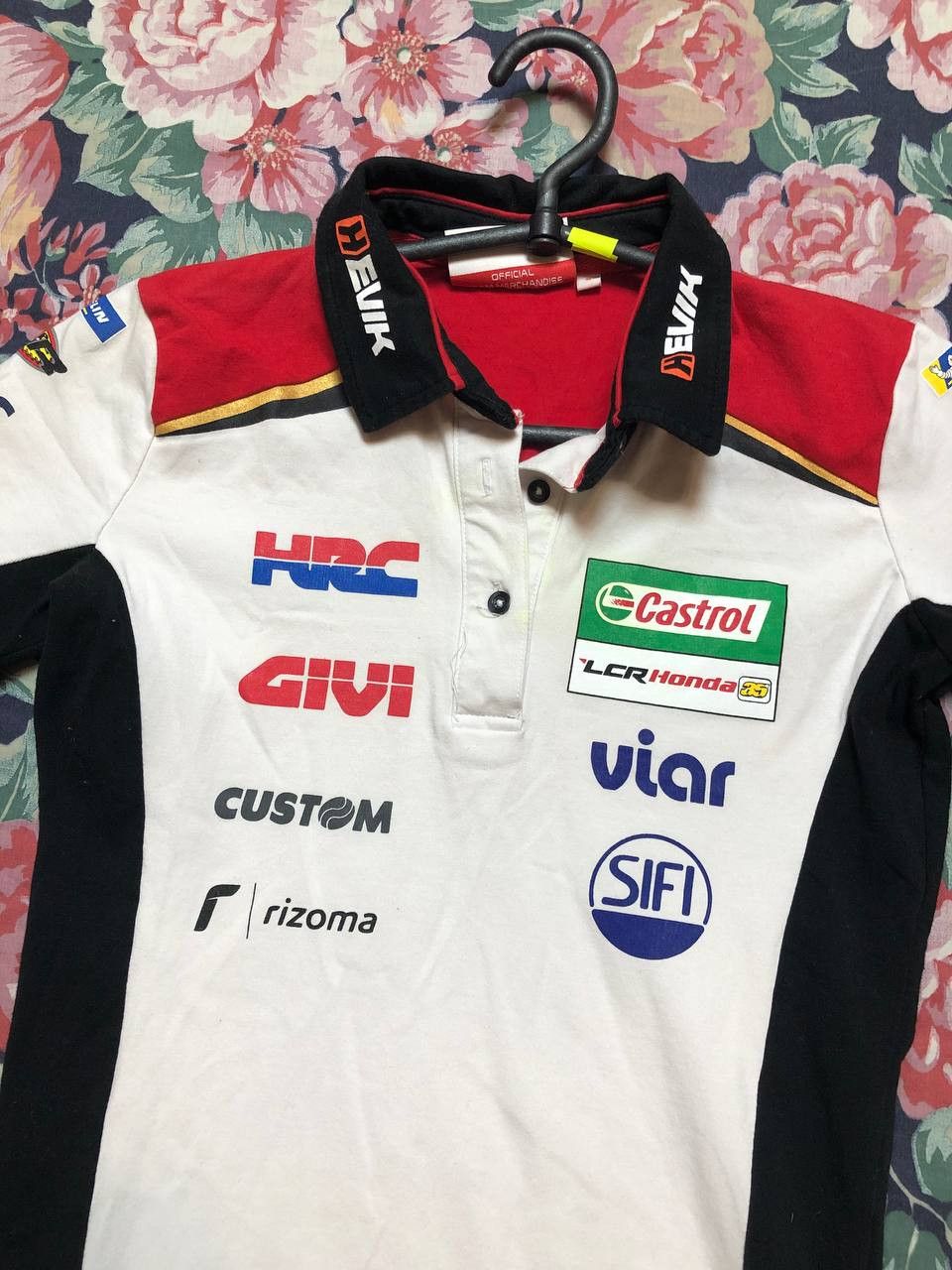 Vintage Vintage Team Honda LCR Racing Motorsport Polo Jersey Size S / US 4 / IT 40 - 4 Thumbnail