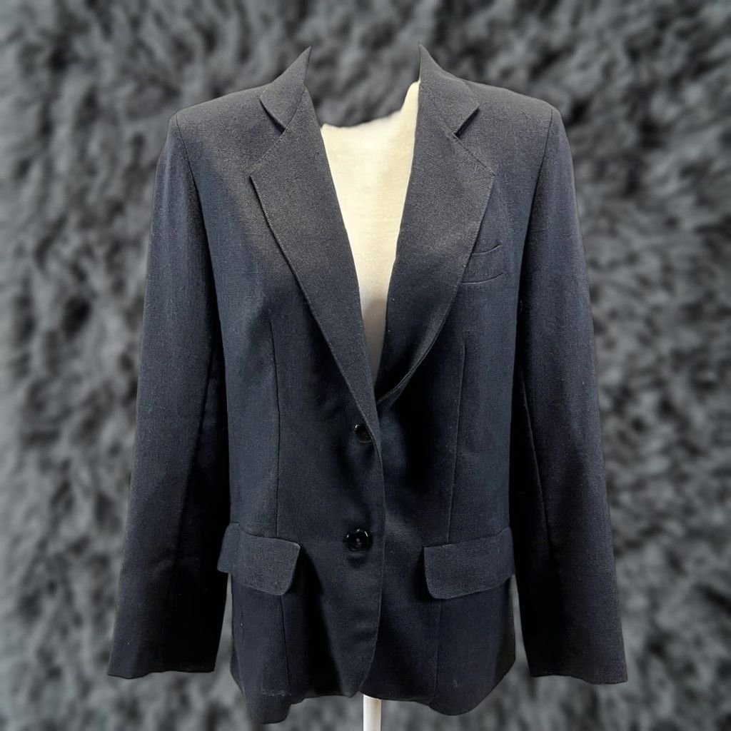 Vintage VINTAGE Diane Rich California Linen Women's Blazer Jacket M Black 70s Size M / US 6-8 / IT 42-44 - 1 Thumbnail