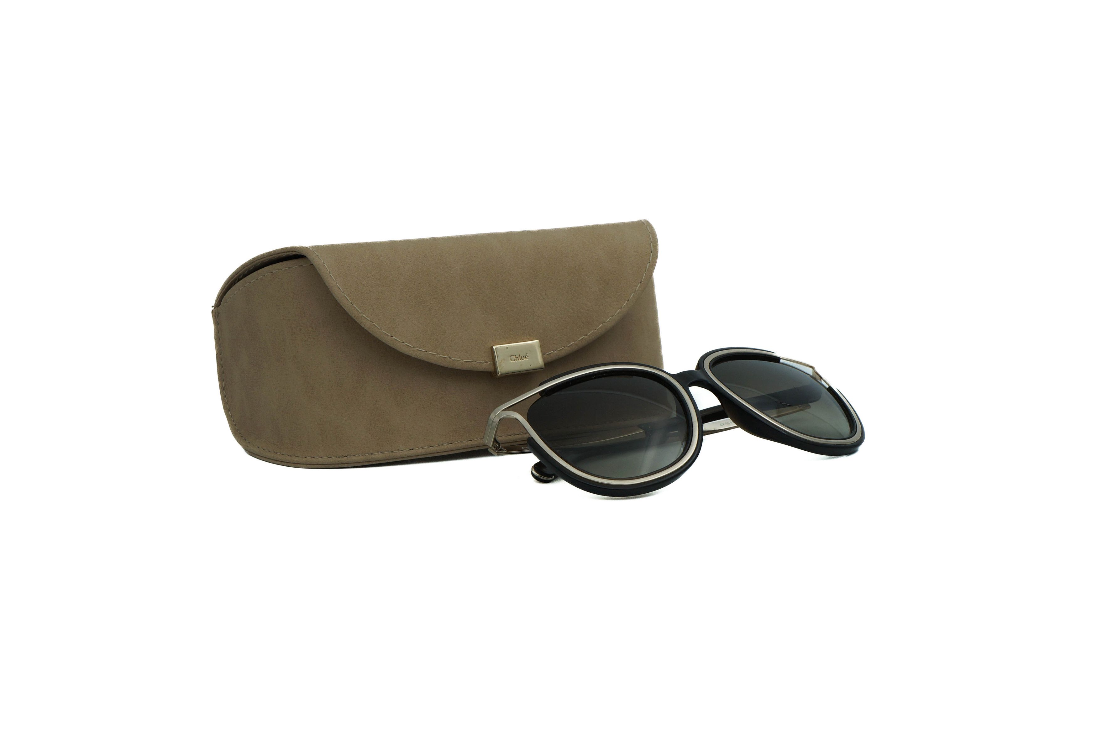 Chloe CHLOE CE688S Women Black Vintage Sunglasses Size ONE SIZE - 4 Thumbnail
