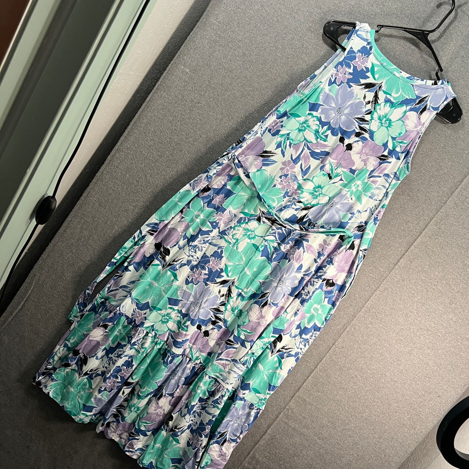 Other Cuddl Duds Flexwean Scoop-Neck Tiered Maxi Dress Blu Size S / US 4 / IT 40 - 2 Thumbnail