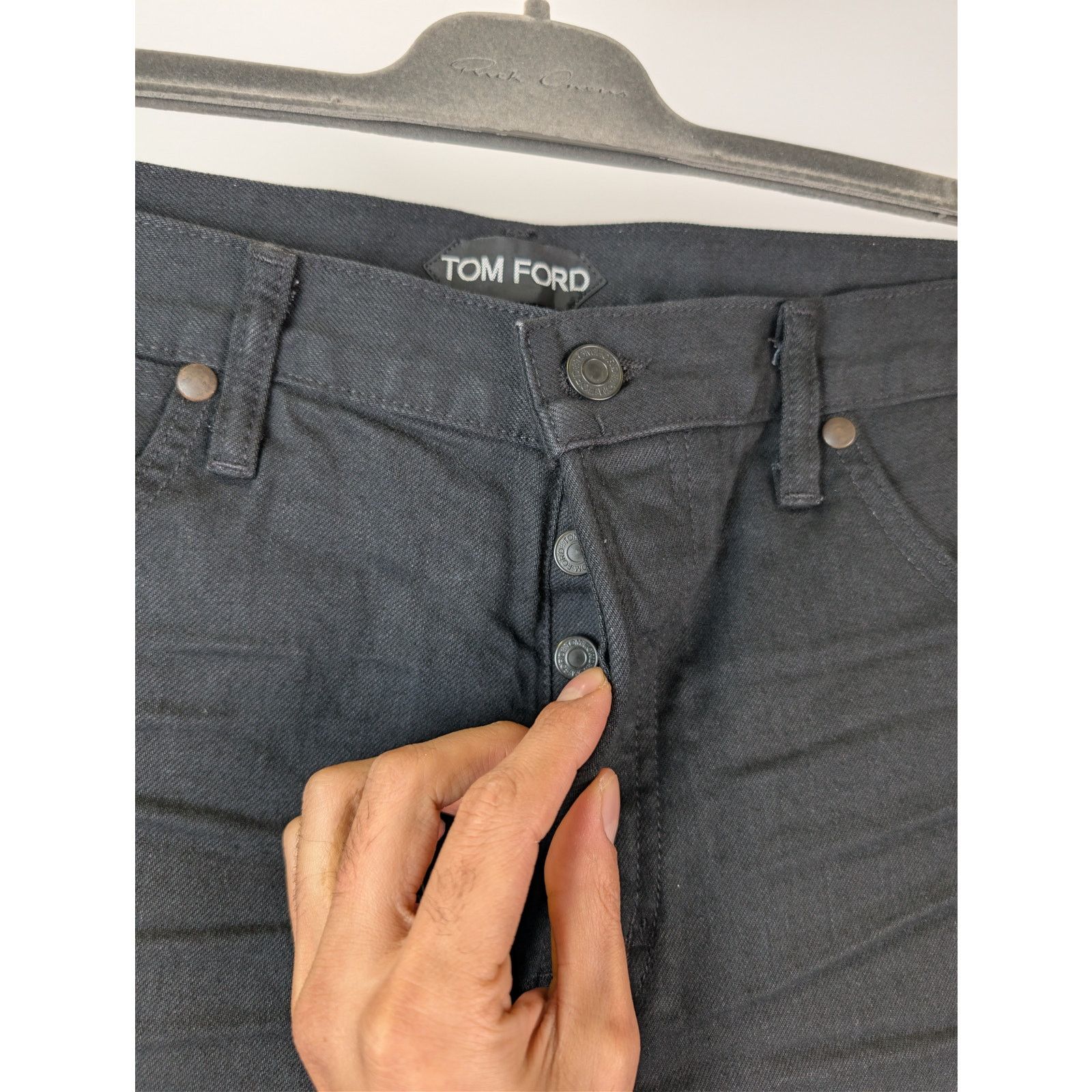 Tom Ford o1rshd1 Tapered Fit Denim Jeans in Black Size US 34 / EU 50 - 7 Thumbnail