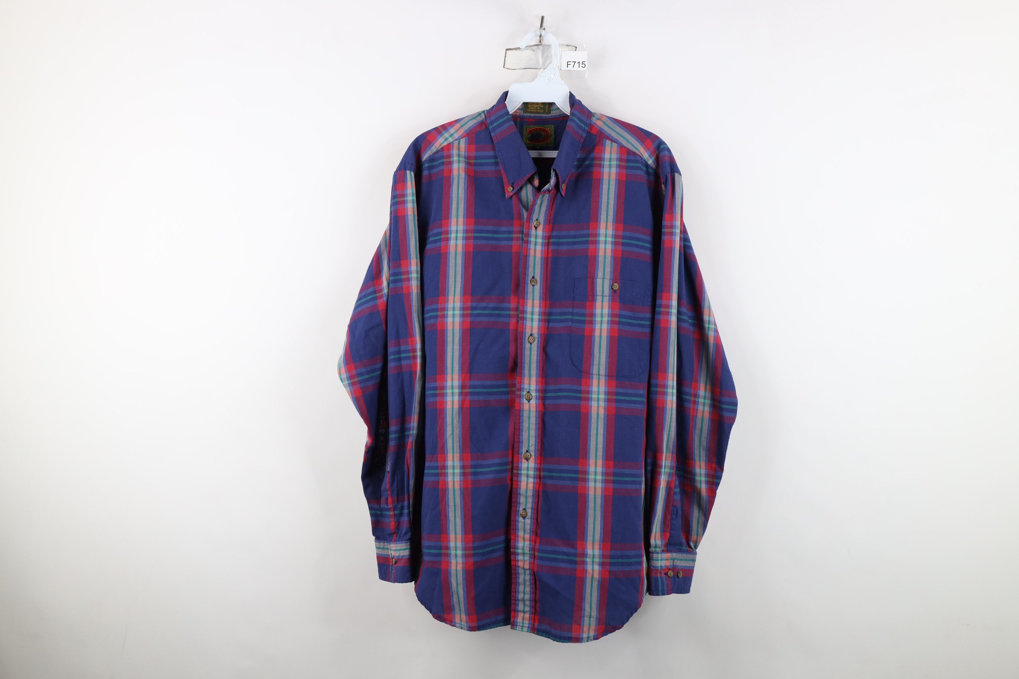 Vintage Vintage 90s Streetwear Plaid Collared Button Down Shirt Size US L / EU 52-54 / 3 - 1 Thumbnail