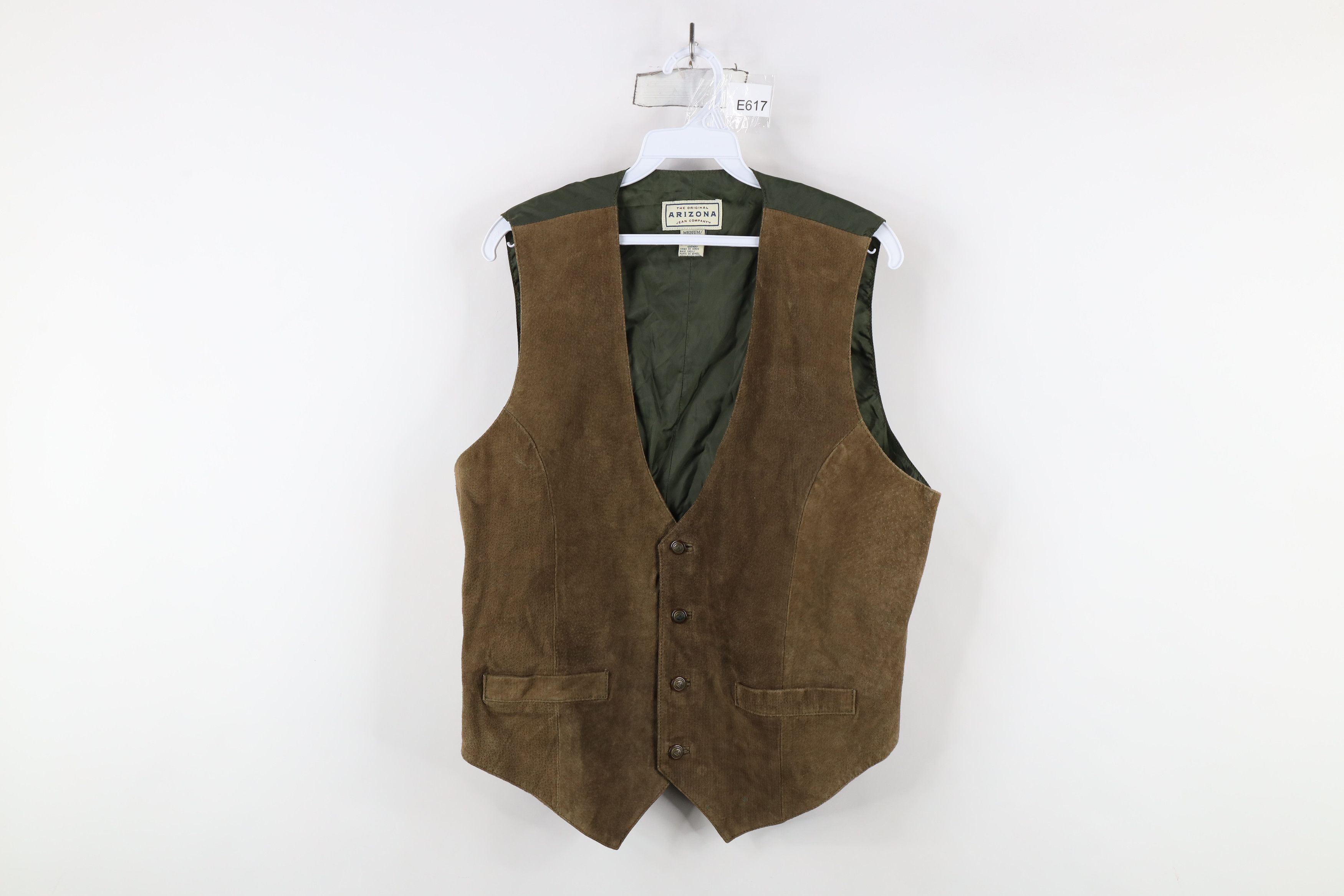 Vintage Vintage 90s Streetwear Suede Leather Buckle Back Vest Jacket Size US M / EU 48-50 / 2 - 1 Thumbnail