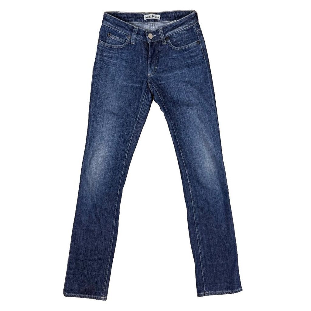 Acne Studios ACNE JEANS Hep Pure Straight Low Waist Dark Blue Jeans Sz 24 Size 42" / US 20 - 1 Thumbnail