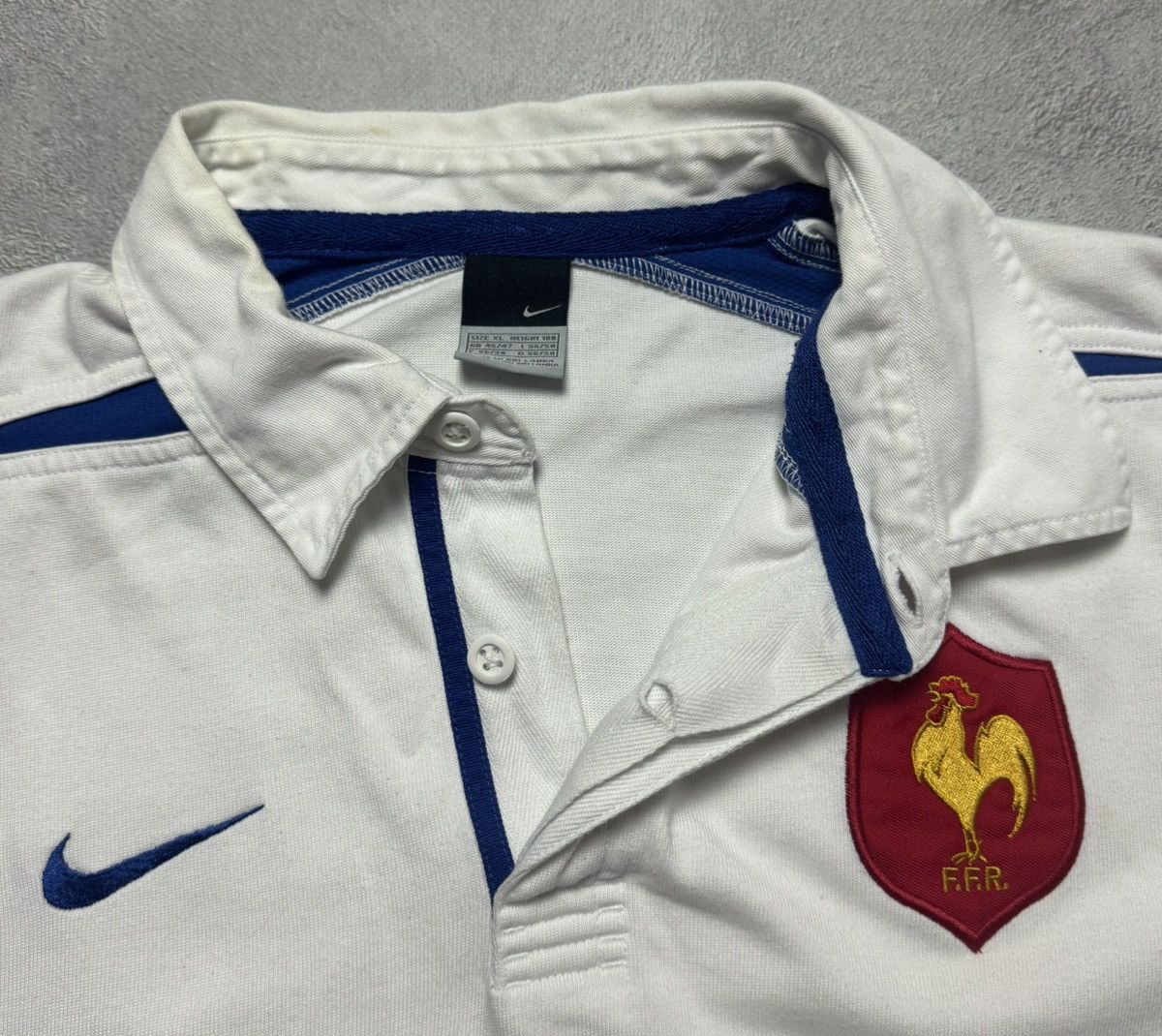 Nike France 2003 2005 Away Rugby Shirt Jersey Long Sleeve Nike Size US XL / EU 56 / 4 - 14 Thumbnail