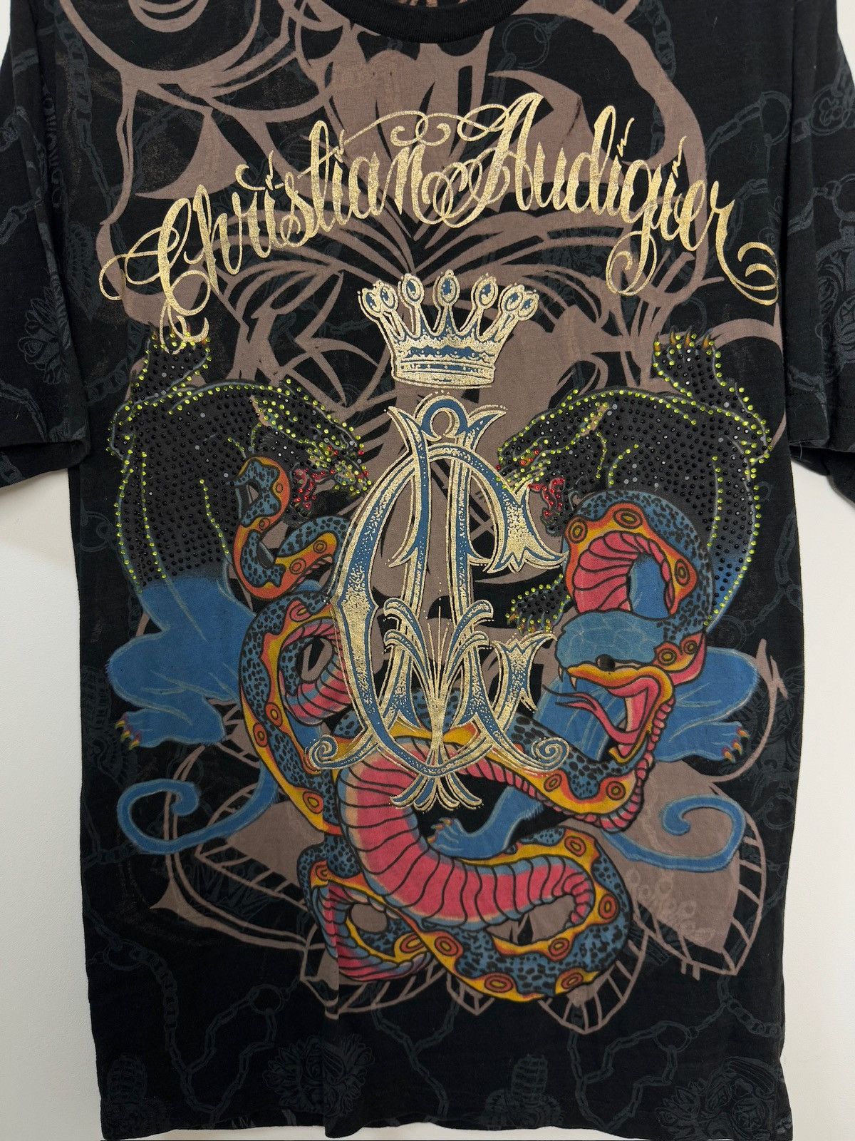 Christian Audigier × Ed Hardy Christian Audigier T-Shirt like Ed Hard Size US XL / EU 56 / 4 - 3 Thumbnail