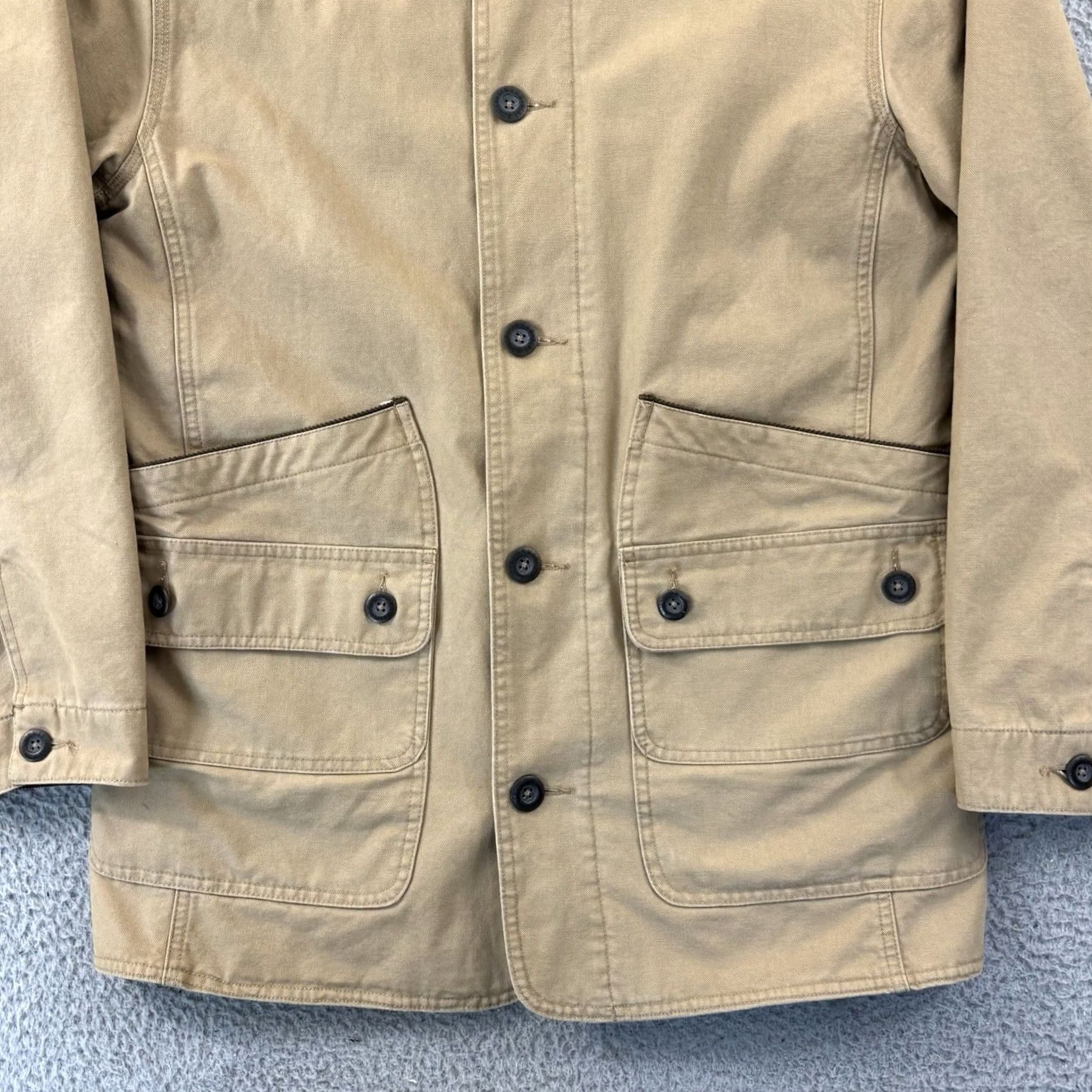 Orvis Orvis Jacket Mens M Field Coat Button Up Insulated Canvas Quilted Lined Outdoor Brown 46 in Chest Regular Fits Outdoors Fall Winter Winter Weather Size US M / EU 48-50 / 2 - 2 Thumbnail