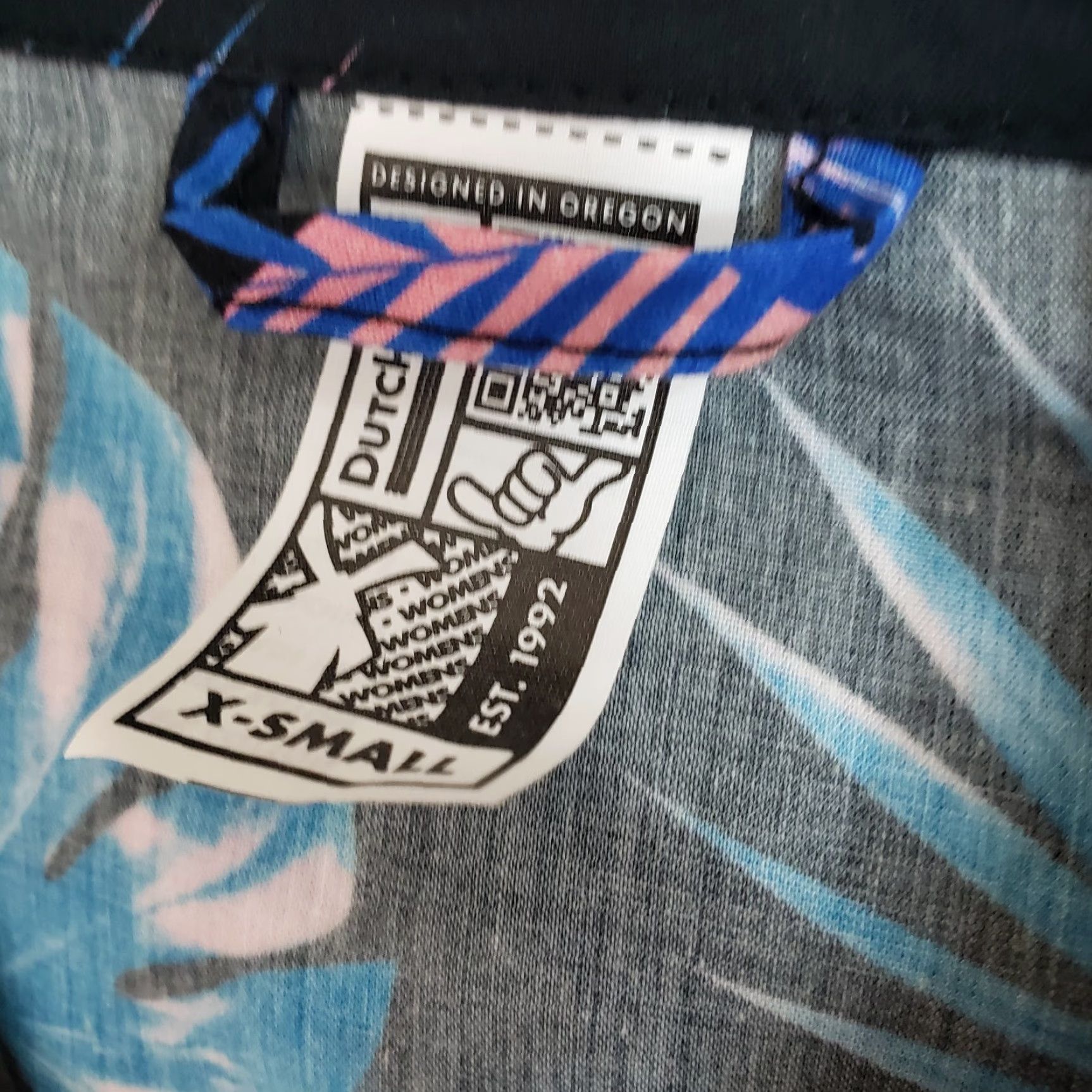 Vintage VINTAGE Dutch Bros Womens Button Front Shirt XS Black Blue Short Sleeve Size XS / US 0-2 / IT 36-38 - 4 Thumbnail