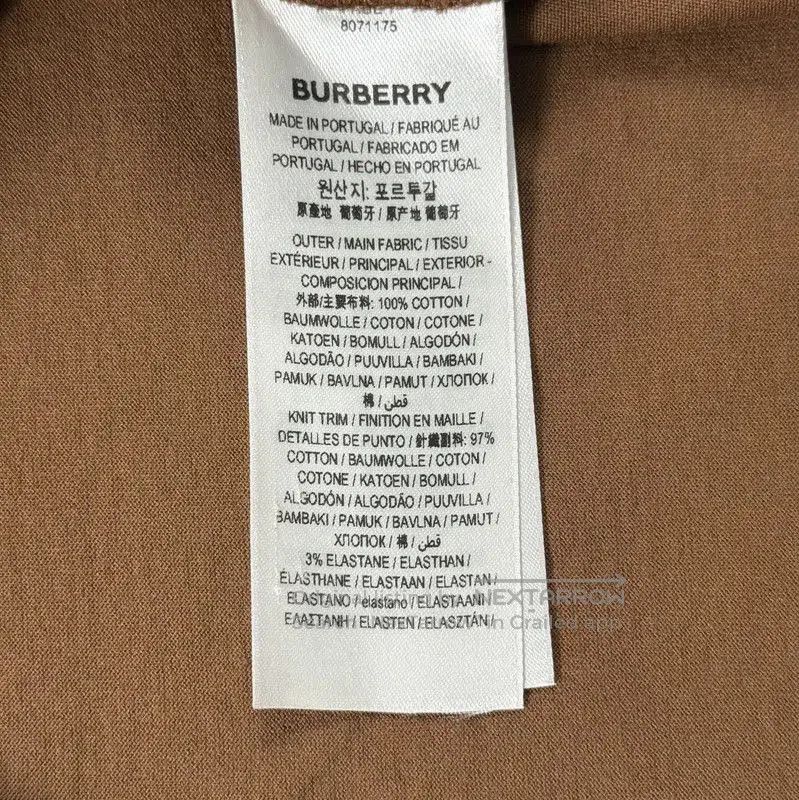 Burberry Brown Cotton Men's T.