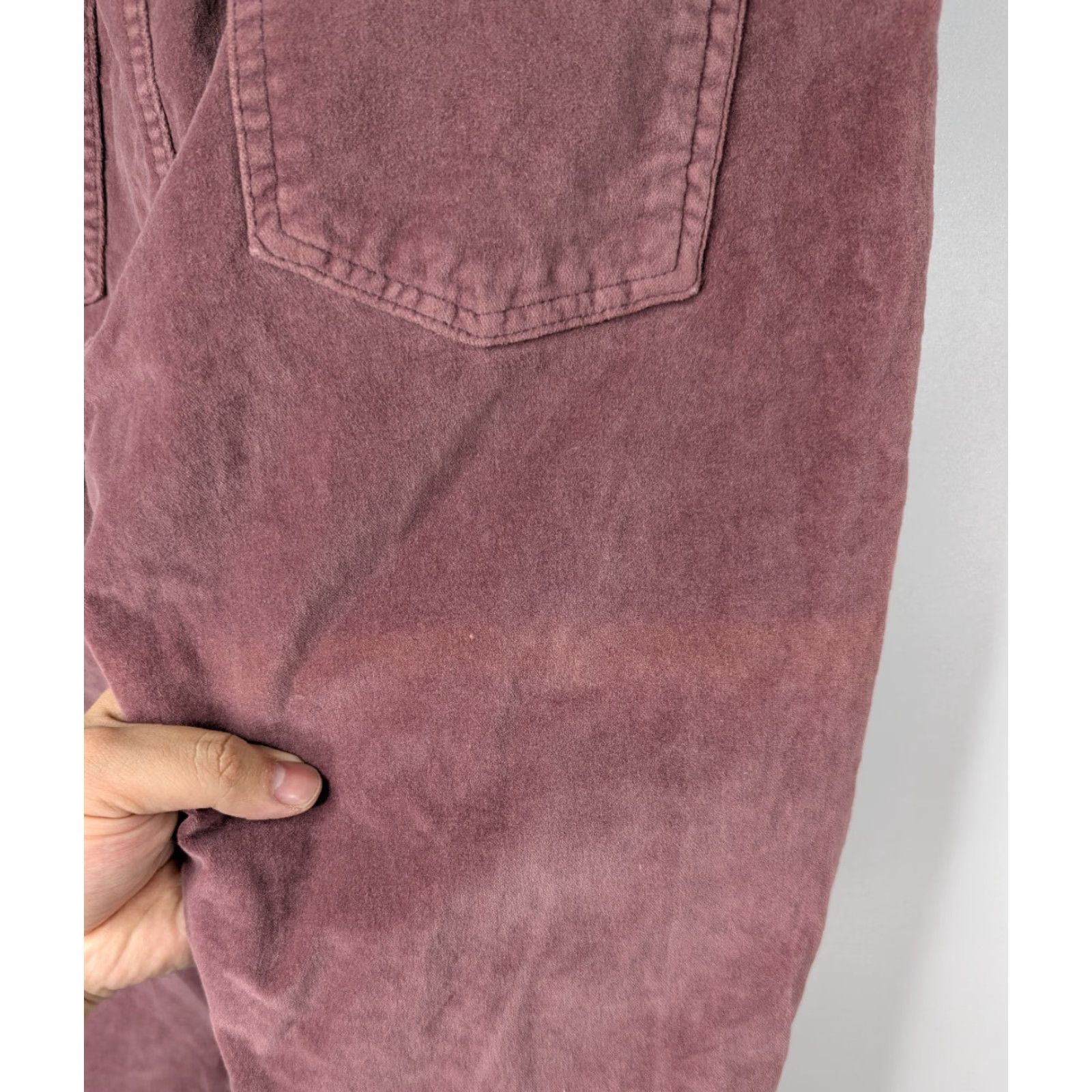 3x1 VINTAGE 3X1 NYC Made Here Pants Women's Size 28 Stone Grape Velvet High Rise Stretch Size 28" / US 6 / IT 42 - 5 Thumbnail