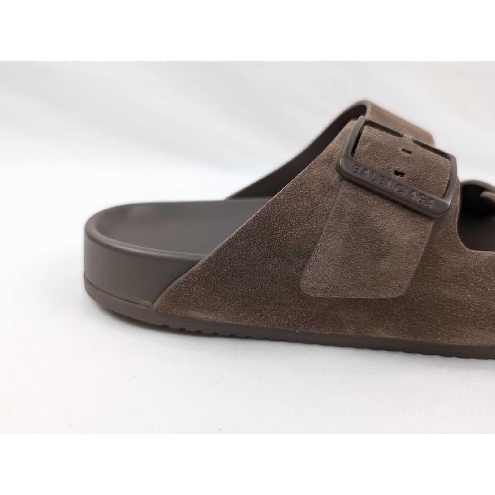 Balenciaga o1rshd1 Q:3 / Sunday Suede Sandals in Cold Brown Size US 9 / EU 42 - 3 Thumbnail
