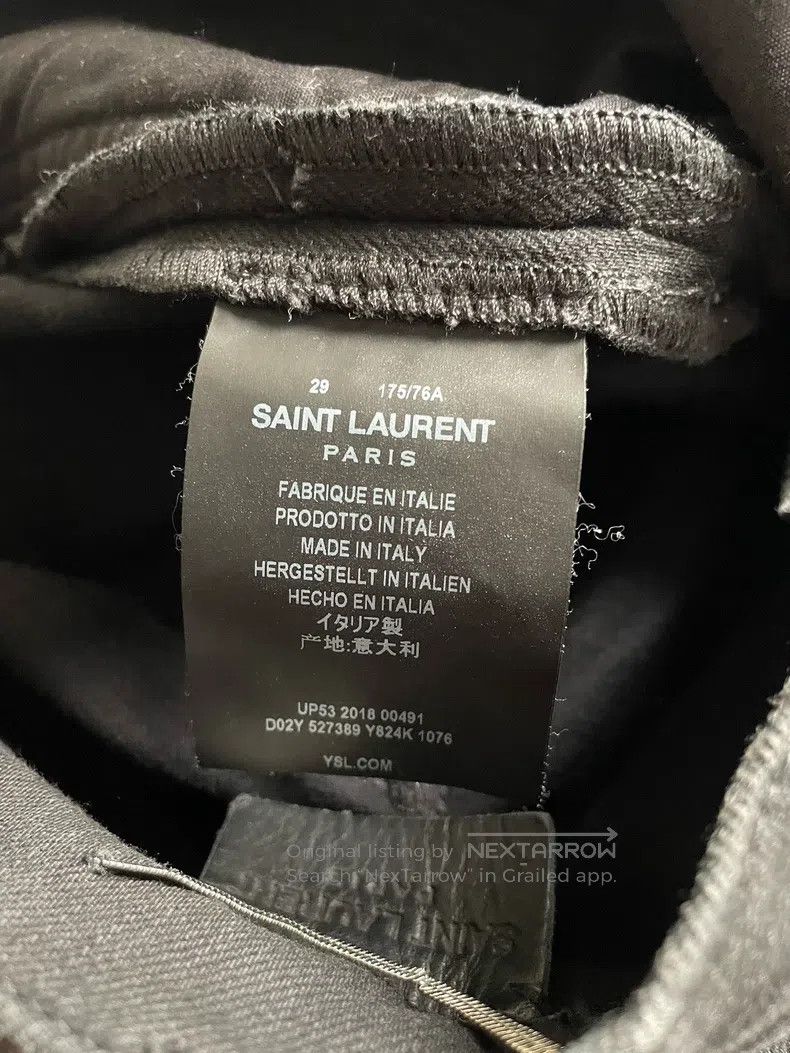 Saint Laurent Paris Saint Laurent Paris Distressed Wax-Coated Jeans Size US 29 - 7 Thumbnail