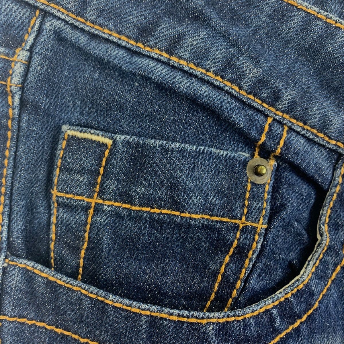 Japanese Brand HERITAGE STONE Distressed blue jeans Size US 34 / EU 50 - 7 Thumbnail