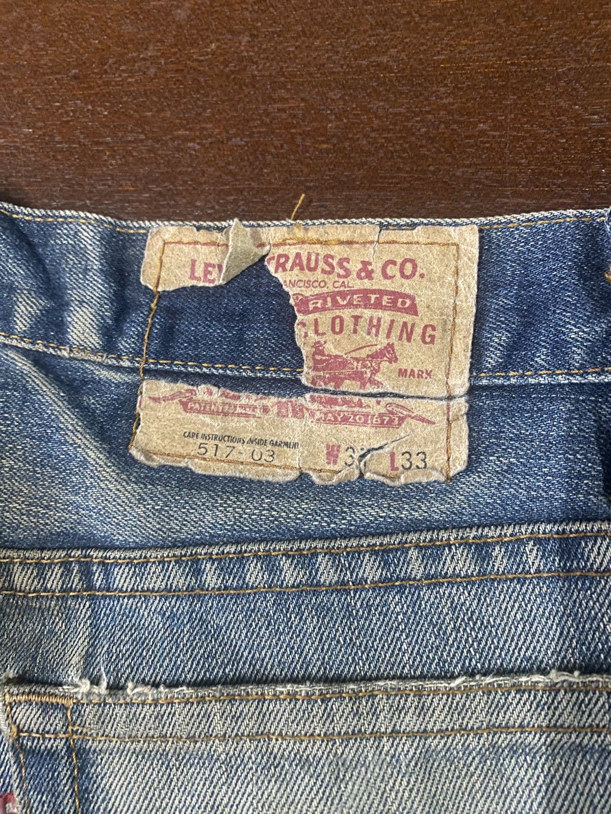 Levi's Faded Vintage Levi’s 517 Flares distressed bootcut wide leg Size US 32 / EU 48 - 16 Thumbnail