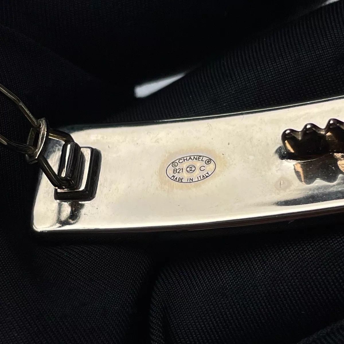 Chanel Chanel 2021 Gold Full Diamond CHANE Alloy Barrette Size ONE SIZE - 6 Thumbnail