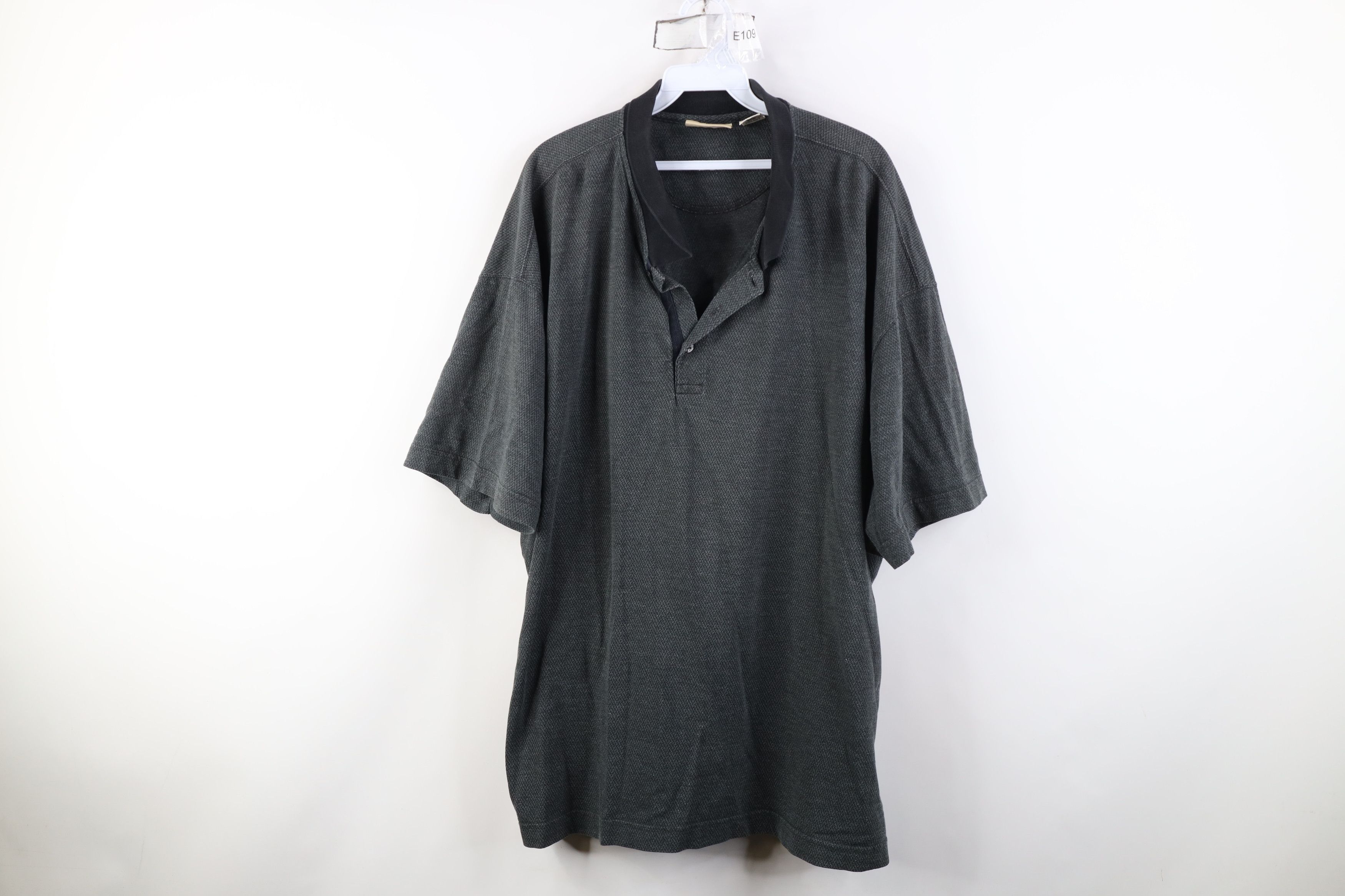 Vintage Vintage 90s Streetwear Fit Herringbone Knit Golf Polo Shirt Size US XL / EU 56 / 4 - 1 Thumbnail