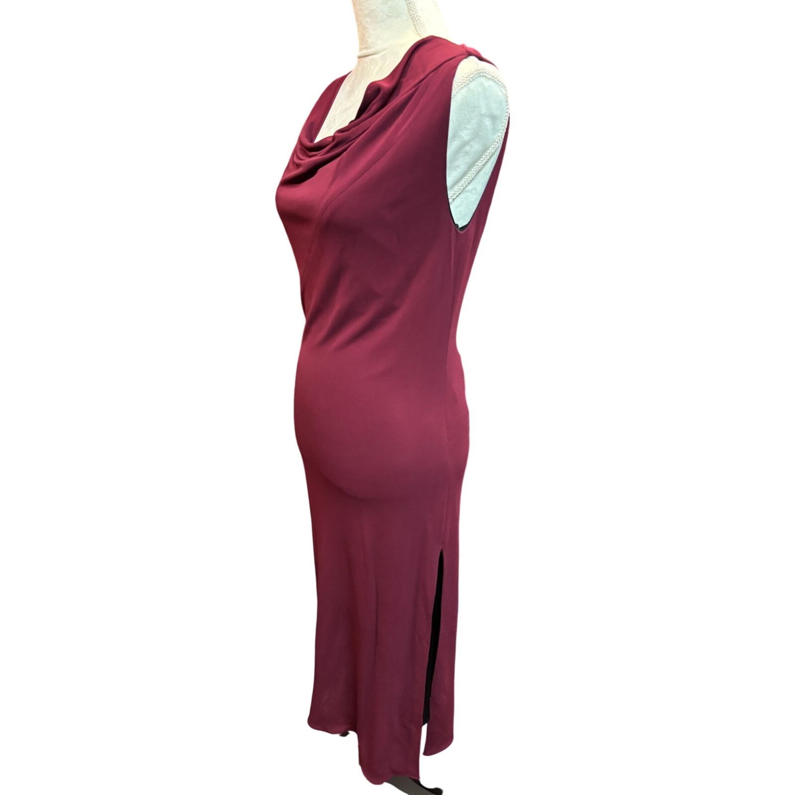 Narciso Rodriguez Narciso Rodriguez Burgundy Midi Dress Size 44 Size M / US 6-8 / IT 42-44 - 4 Thumbnail