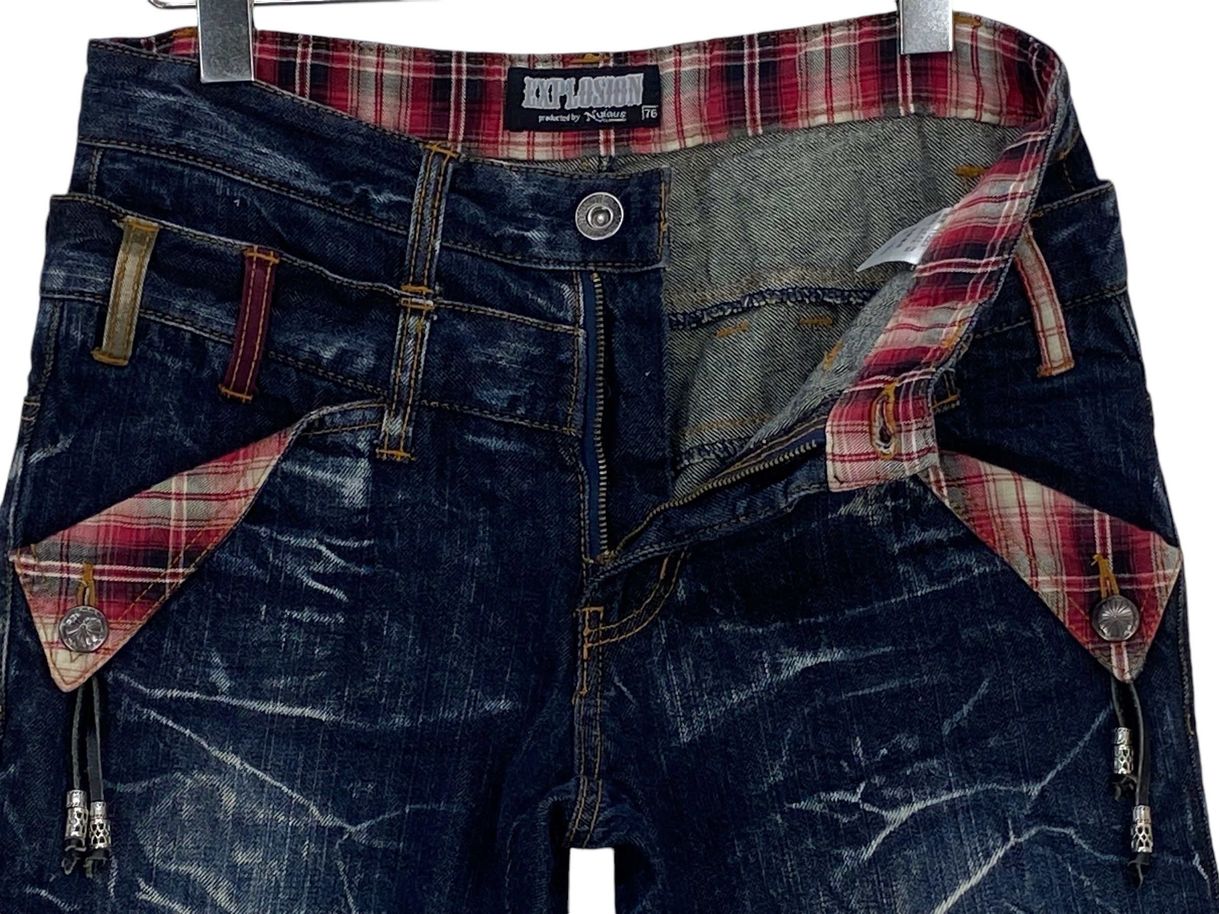 Japanese Brand Nylaus Jeans Double Waist Cropped Jeans Japanese Jeans Size US 29 - 5 Thumbnail