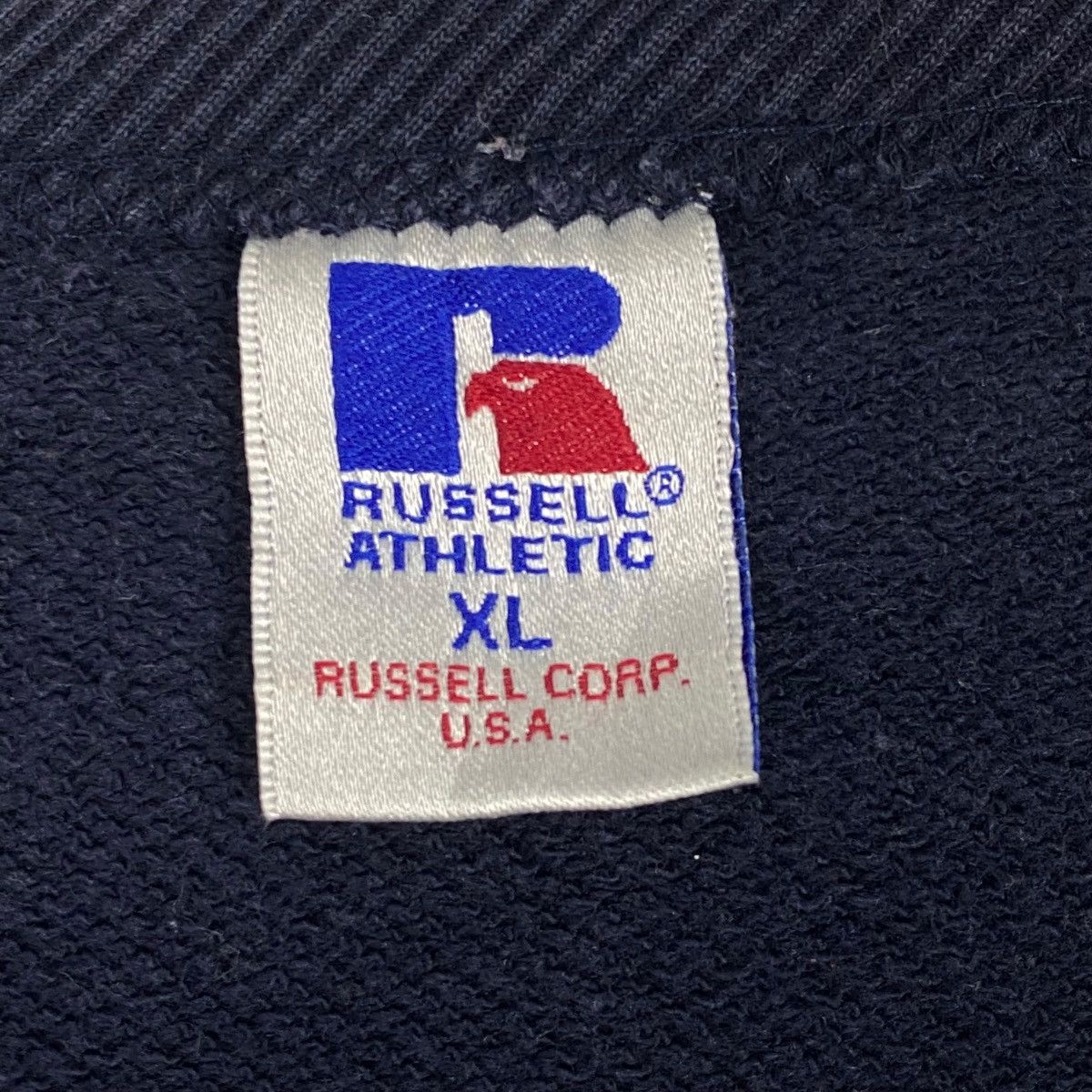 Russell Athletic × Vintage Vintage Russell Athletic Crewneck Sweatshirt Navy Blue Size US XL / EU 56 / 4 - 4 Thumbnail