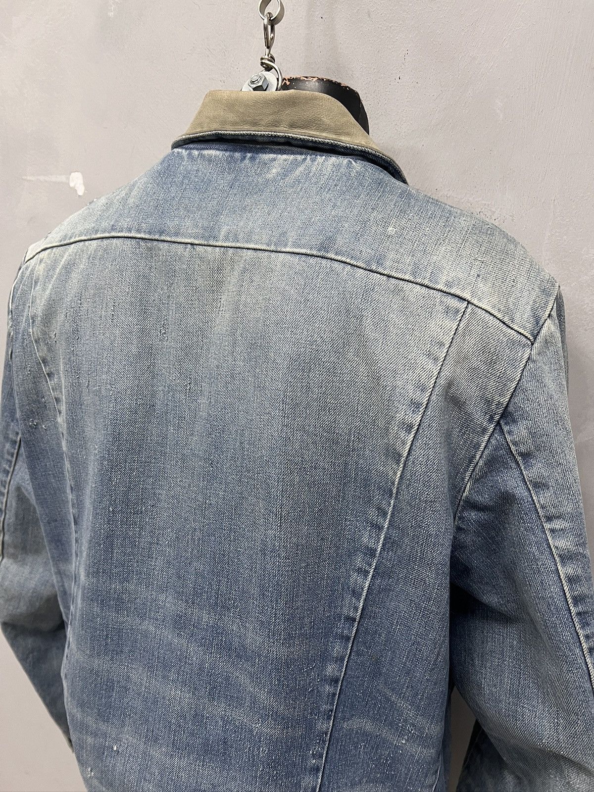 Diesel Diesel trucker jacket leather collar avant garde style y2k Size US M / EU 48-50 / 2 - 8 Thumbnail