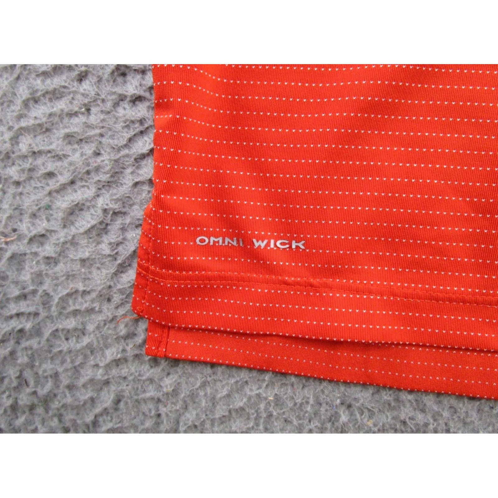 Vintage Columbia Polo Shirt Mens L Orange Golf Omni Wick Striped Casual Breathable Logo Polo, Regular Fit, Cotton? (note: exclude new info) Size US L / EU 52-54 / 3 - 5 Thumbnail