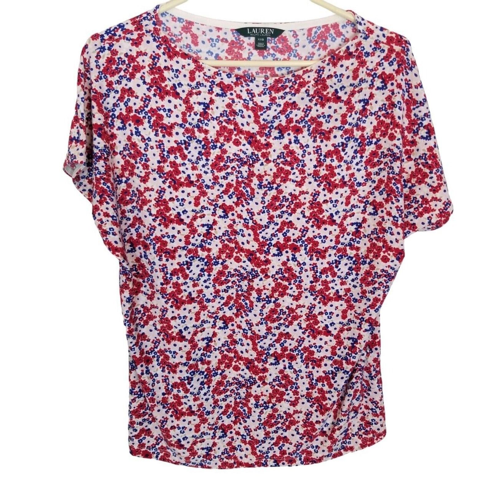 Lauren Ralph Lauren Lauren Ralph Lauren Womens Floral Top Sz XXS Stretch Classic Size XXS / US 00 / IT 34 - 1 Thumbnail