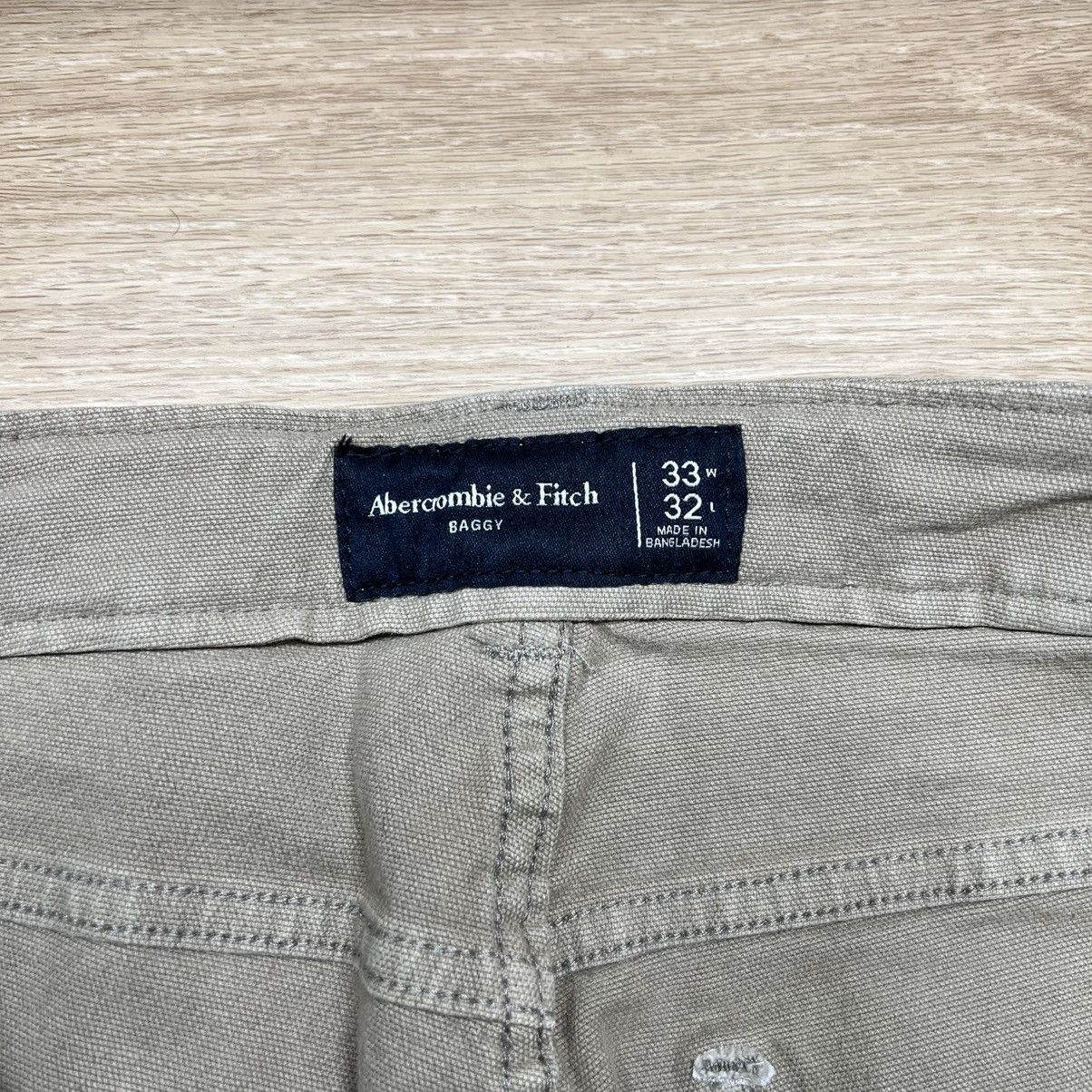 Abercrombie & Fitch Abercrombie Baggy Workwear Pants Beige Size US 33 - 3 Thumbnail