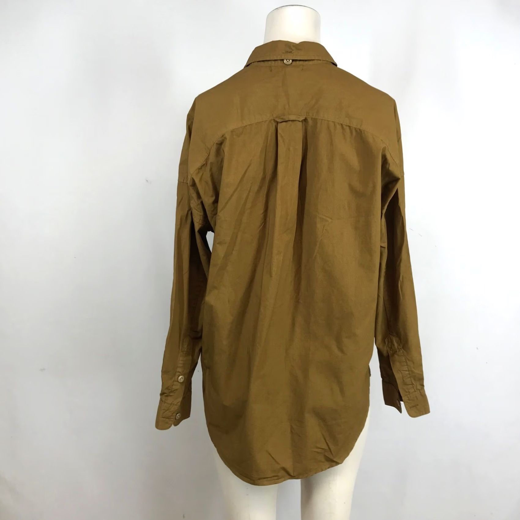 Alex Mill ALEX MILL Wash & Go Popover Shirt Womens XS Ochre Brown Cotton Blouse Size XS / US 0-2 / IT 36-38 - 5 Thumbnail