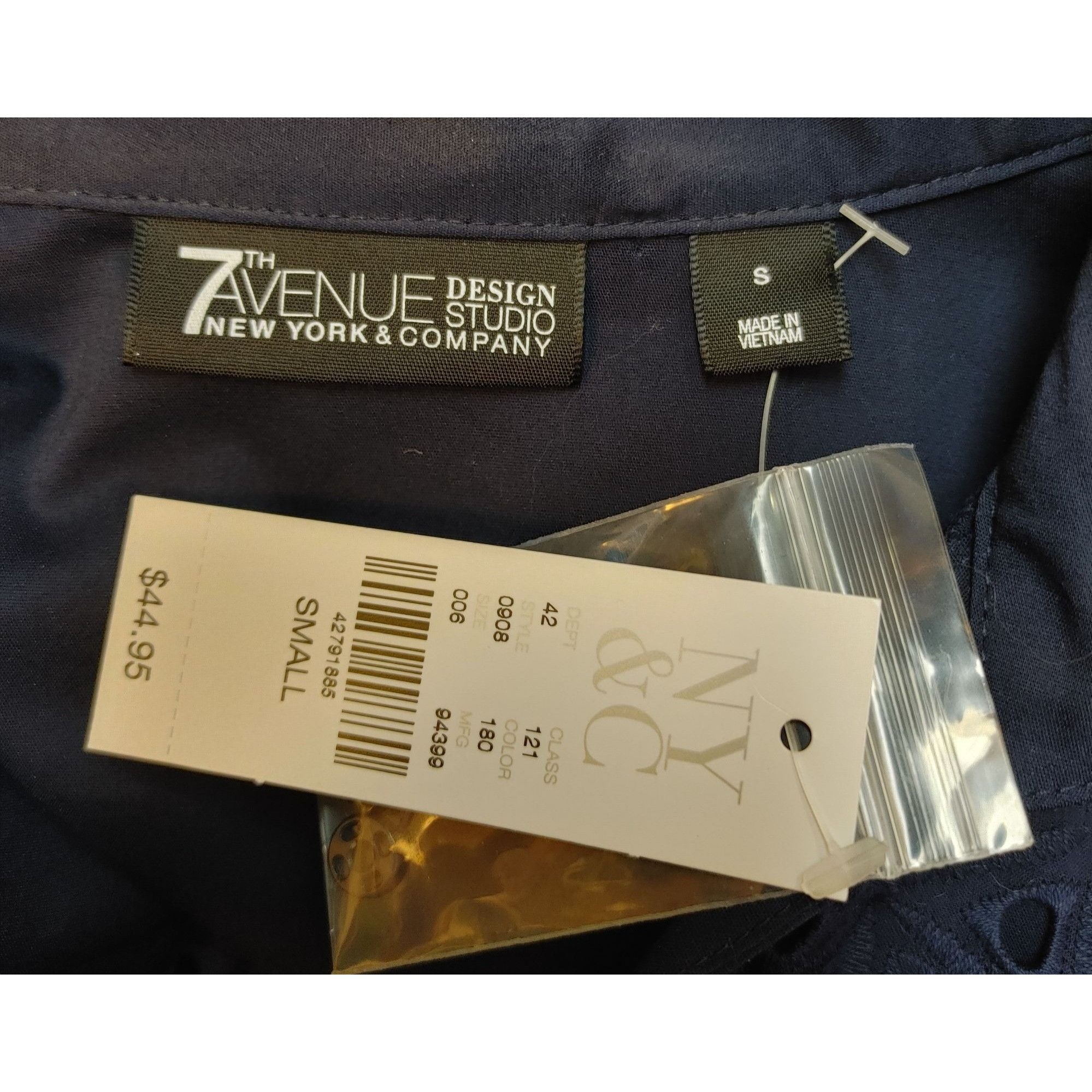 Other New York & Company 7th Avenue Design Studio Blue Button-up L Size S / US 4 / IT 40 - 3 Thumbnail