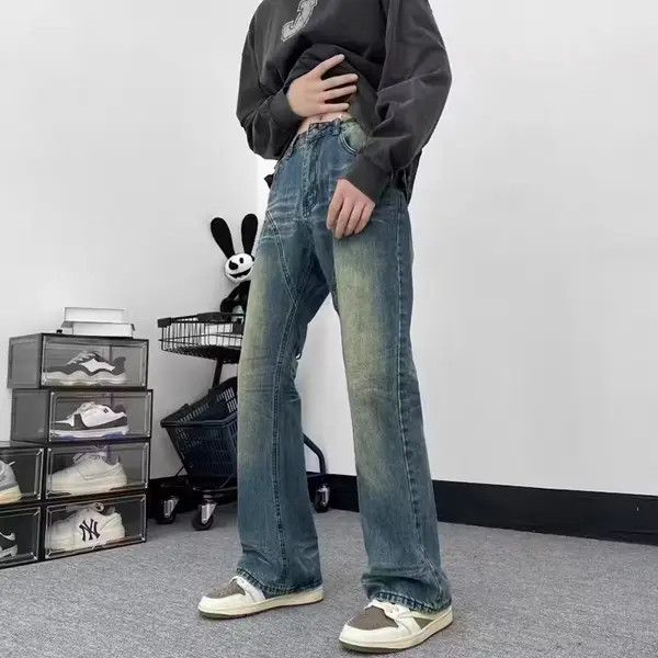 VIBE Vintage distressed washed corrugated bootcut jeans Size US 32 / EU 48 - 5 Thumbnail
