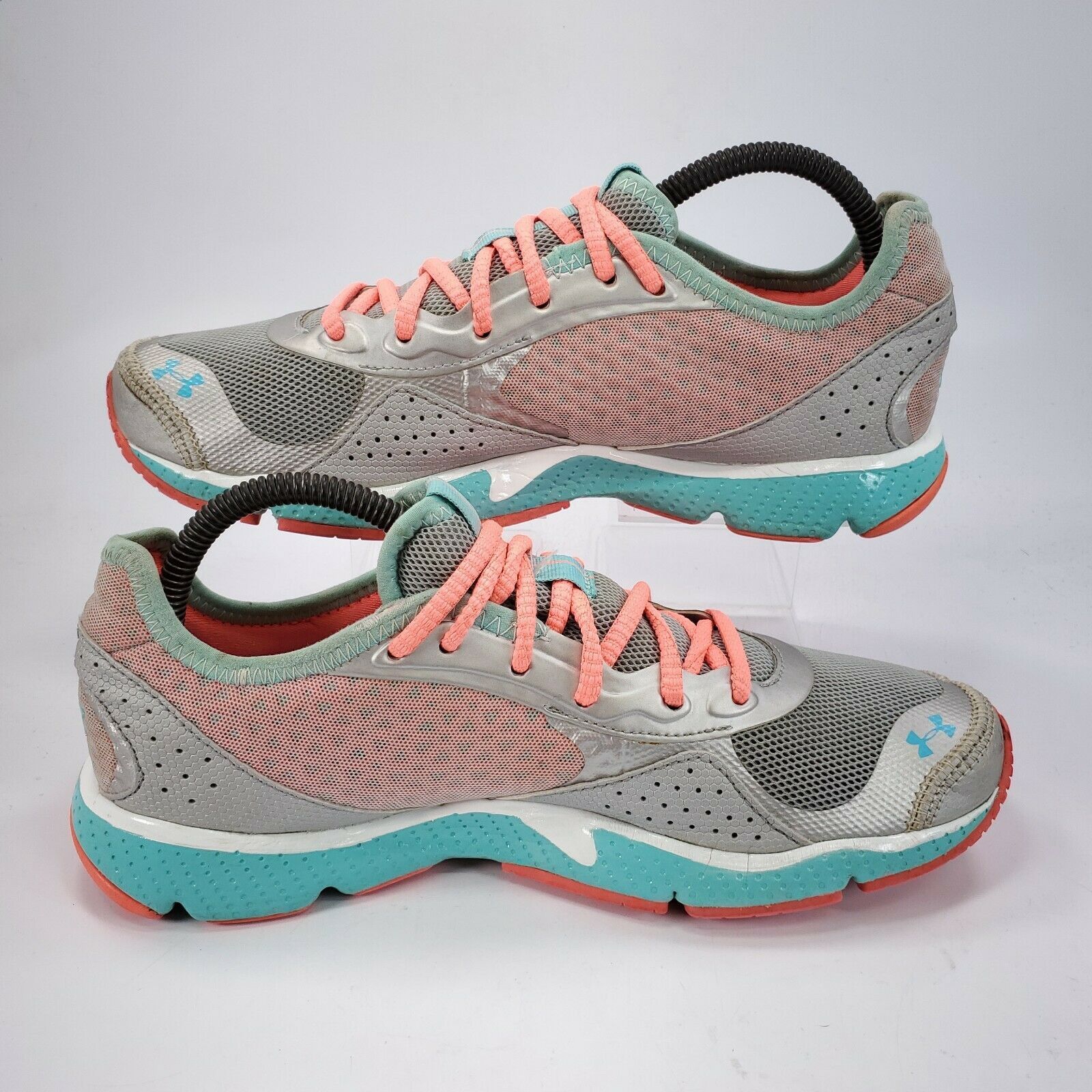 Under Armour Under Armour Shoe Womens Size 8.5 1250733-900 Gray Pink Blue Size US 8.5 / IT 38.5 - 5 Thumbnail