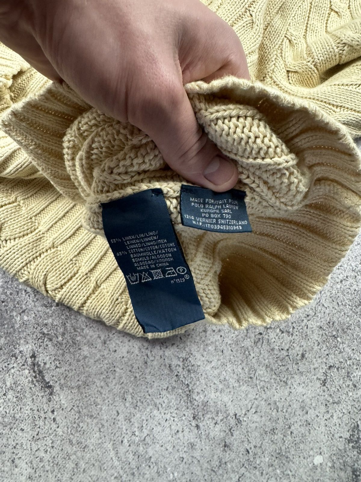 Polo Ralph Lauren Vintage Polo Ralph Lauren cable knit Cricket Sweater linen Size US XXL / EU 58 / 5 - 5 Thumbnail